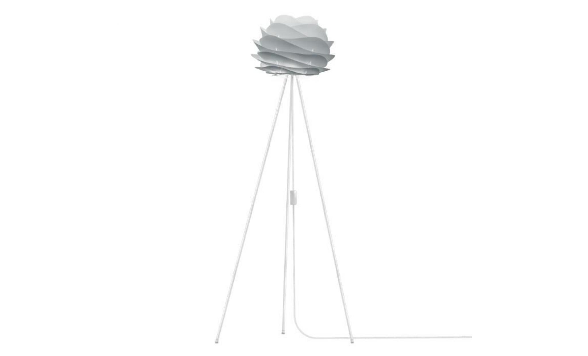 carmina lampadaire trépied blanc h131cm gris tie and dye vita | designé par william ravn pas cher
