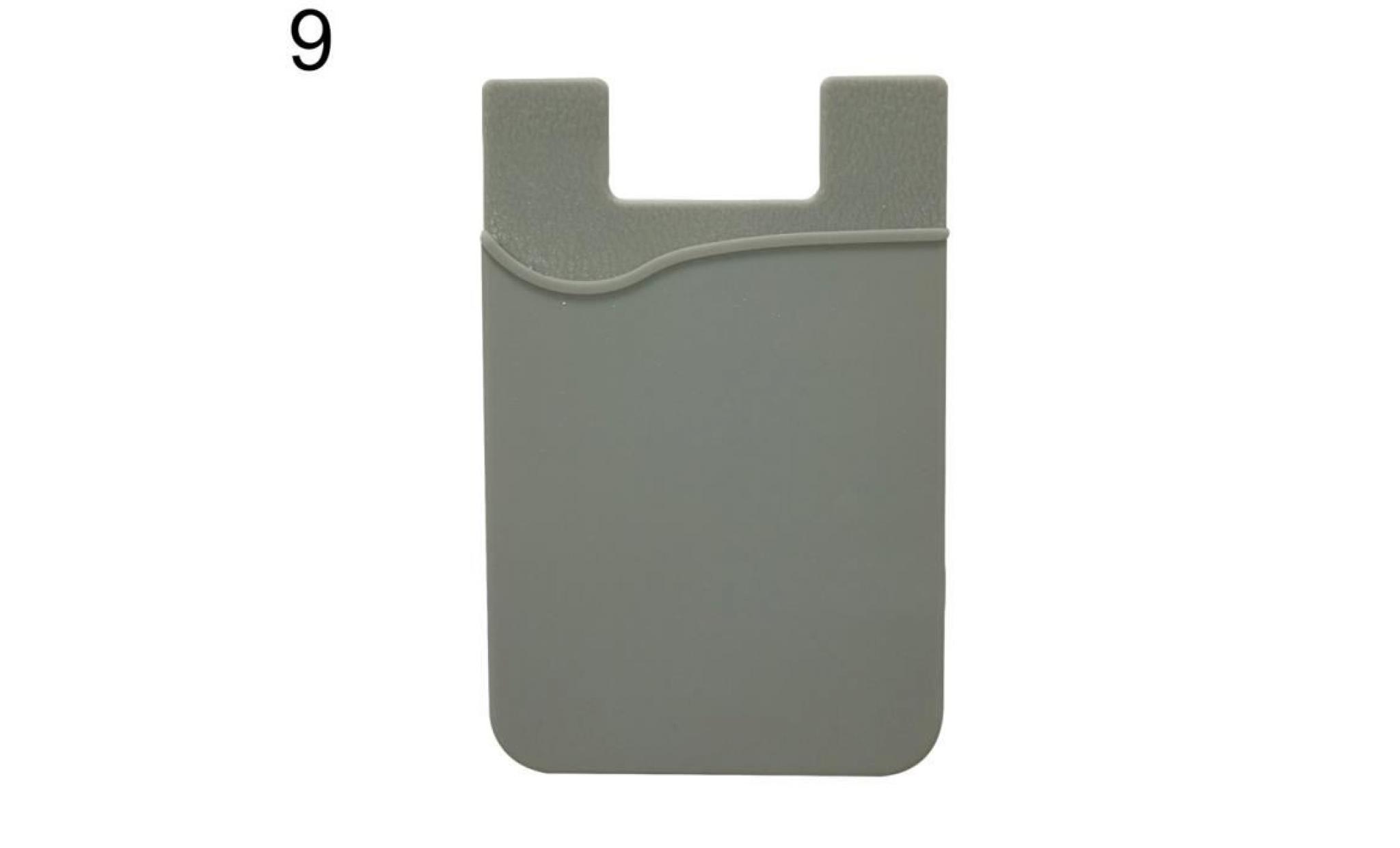 carte intelligente de portefeuille de téléphone portable de silicone sur la poche blanche de porte cartes de crédit en espèces