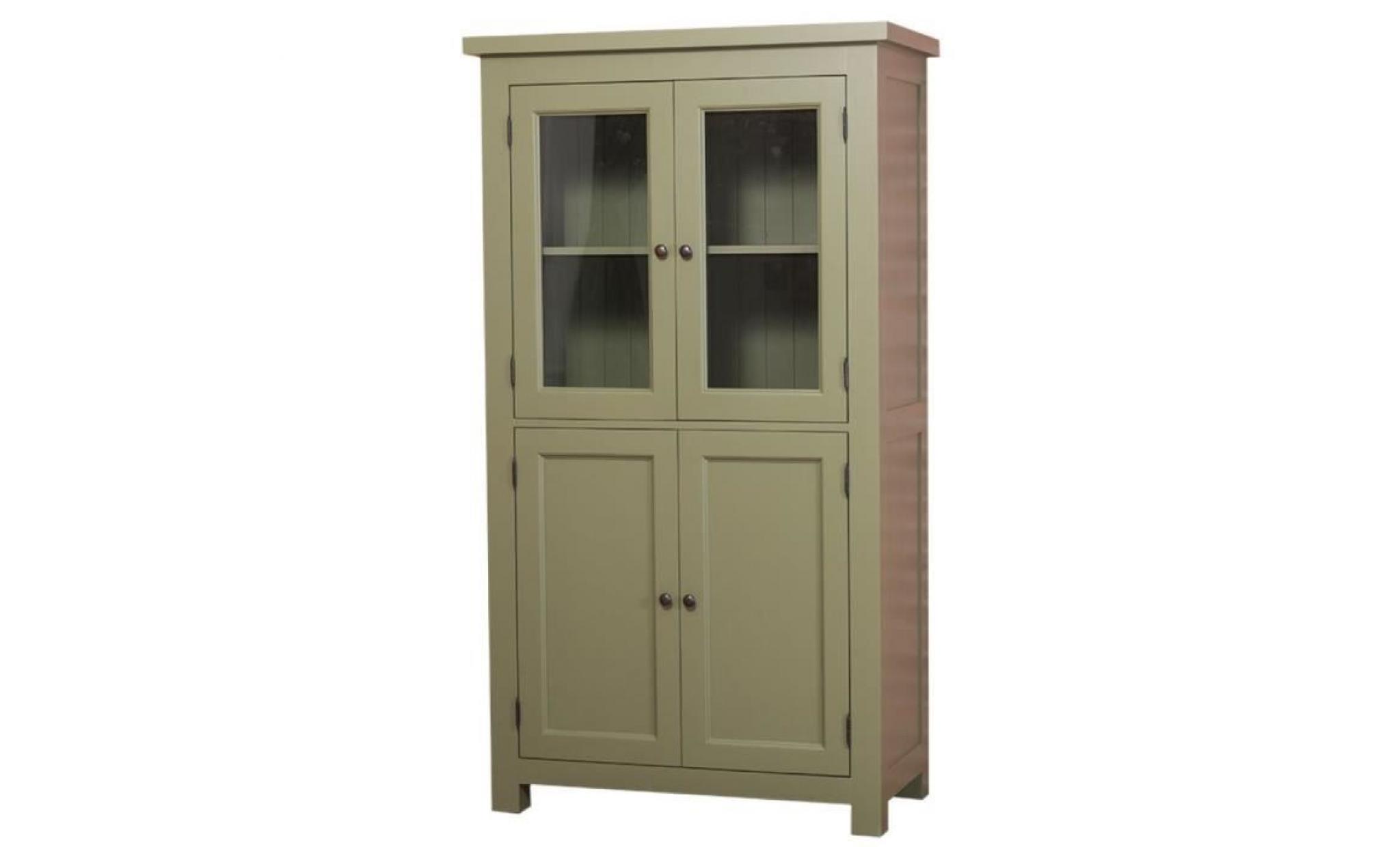 casa padrino armoire de cuisine de style country avec 4 portes gris 100 x 50 x h. 180 cm   meubles de cuisine