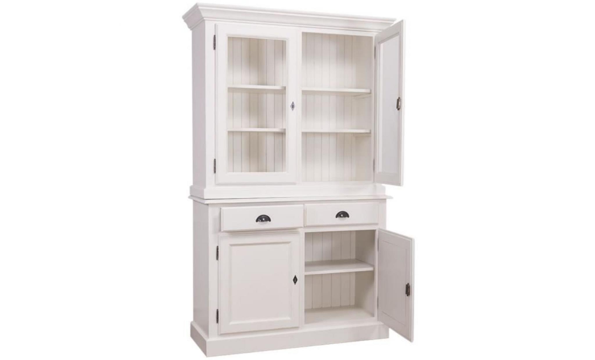 casa padrino armoire de cuisine style campagnard blanc 128 x 45 x h. 200 cm   meubles de cuisine de style campagnard pas cher