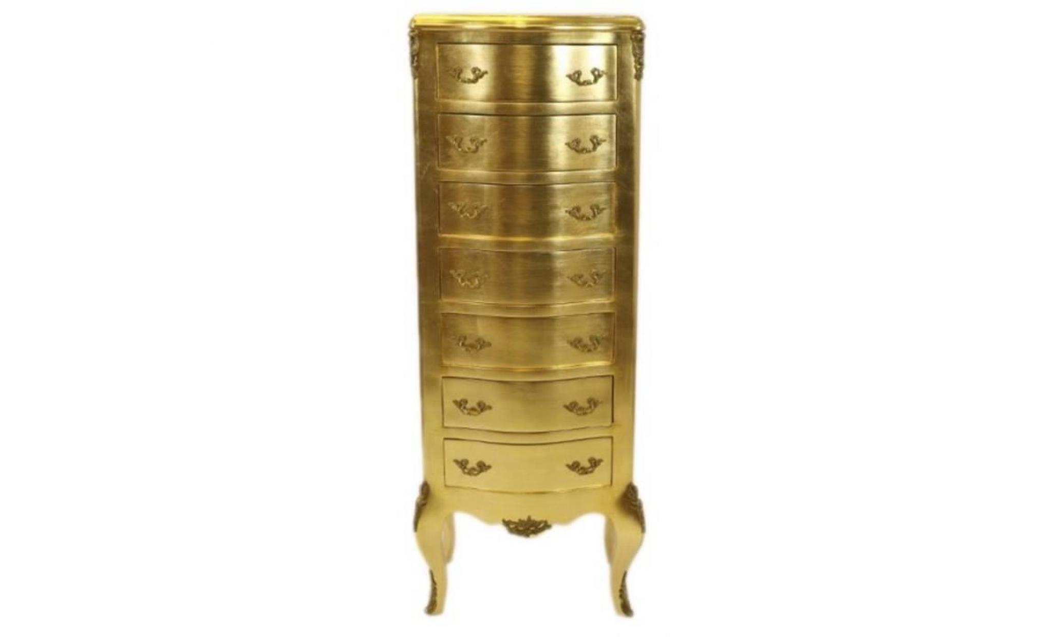 casa padrino baroque commode gold with 7 drawers 120 x 70 x 35 cm   antique style
