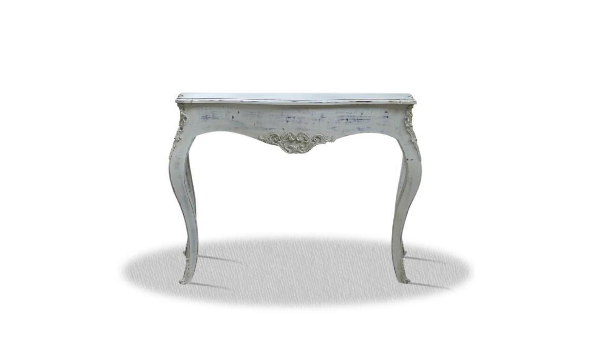 casa padrino baroque console vintage white silver 100 x 40 x h. 85 cm   antique style furniture