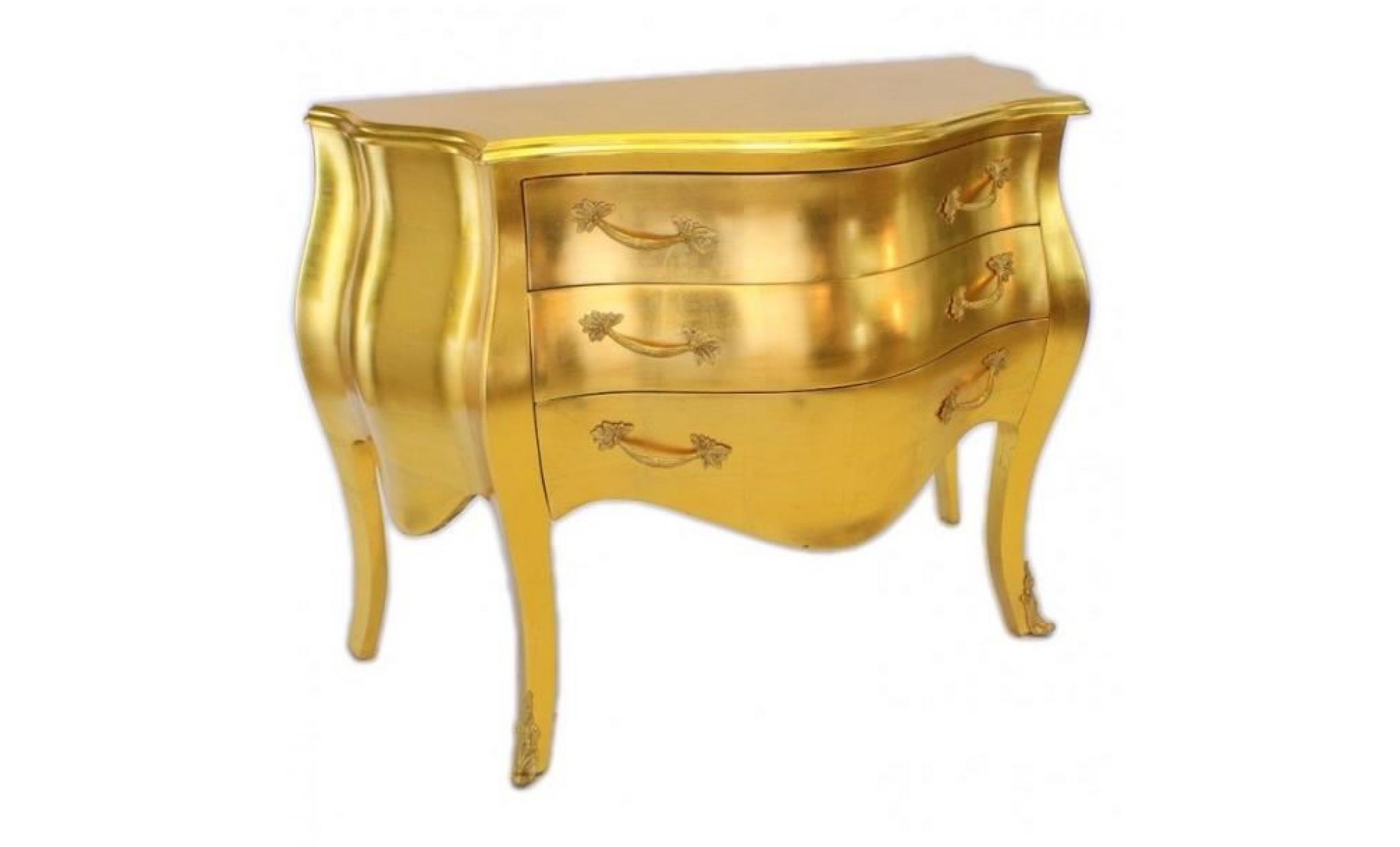 casa padrino baroque dresser gold 100 cm   salon de style ancien pas cher