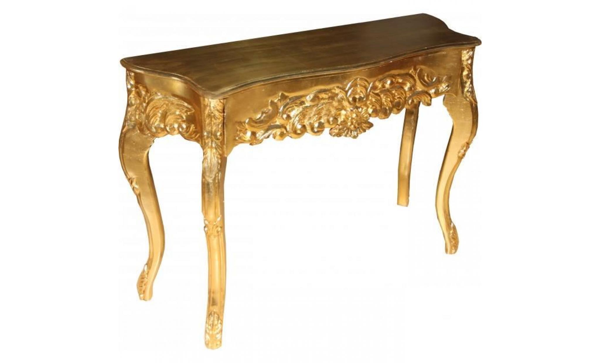 casa padrino console baroque avec tiroirs dames d'or b table de toilette 116 cm, h 77 cm   style ancien   mobilier baroque  