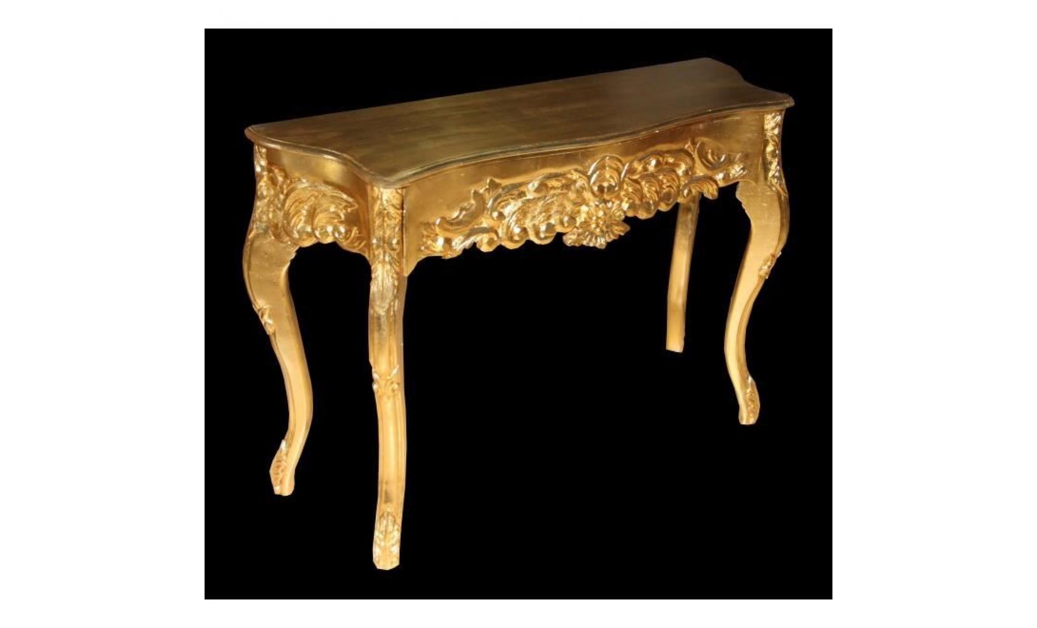 casa padrino console baroque avec tiroirs dames d'or b table de toilette 116 cm, h 77 cm   style ancien   mobilier baroque   pas cher