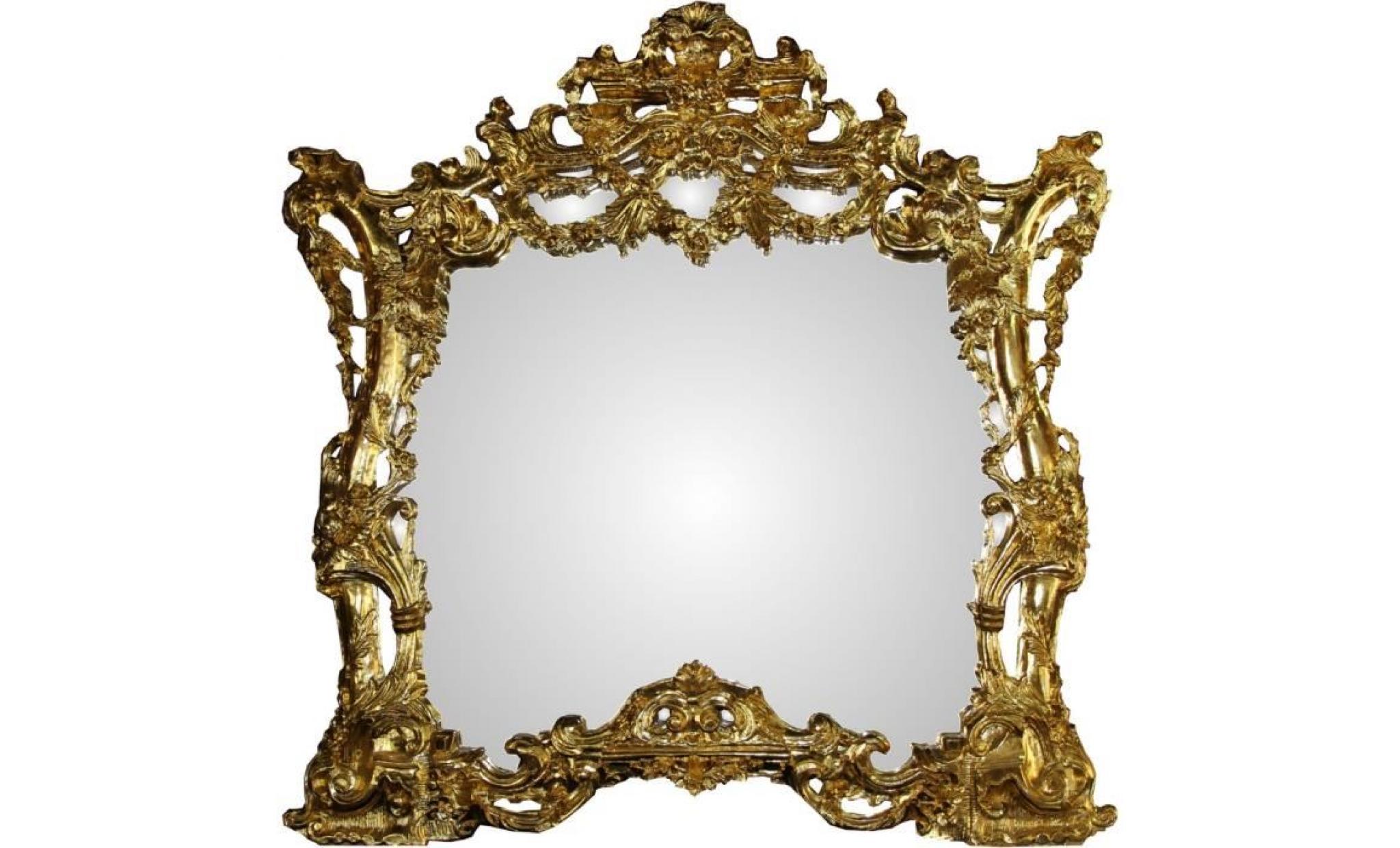 casa padrino console de luxe baroque miroir avec dessus en marbre or 175 x h265 cm   mobilier de l'hôtel   edition limitée pas cher
