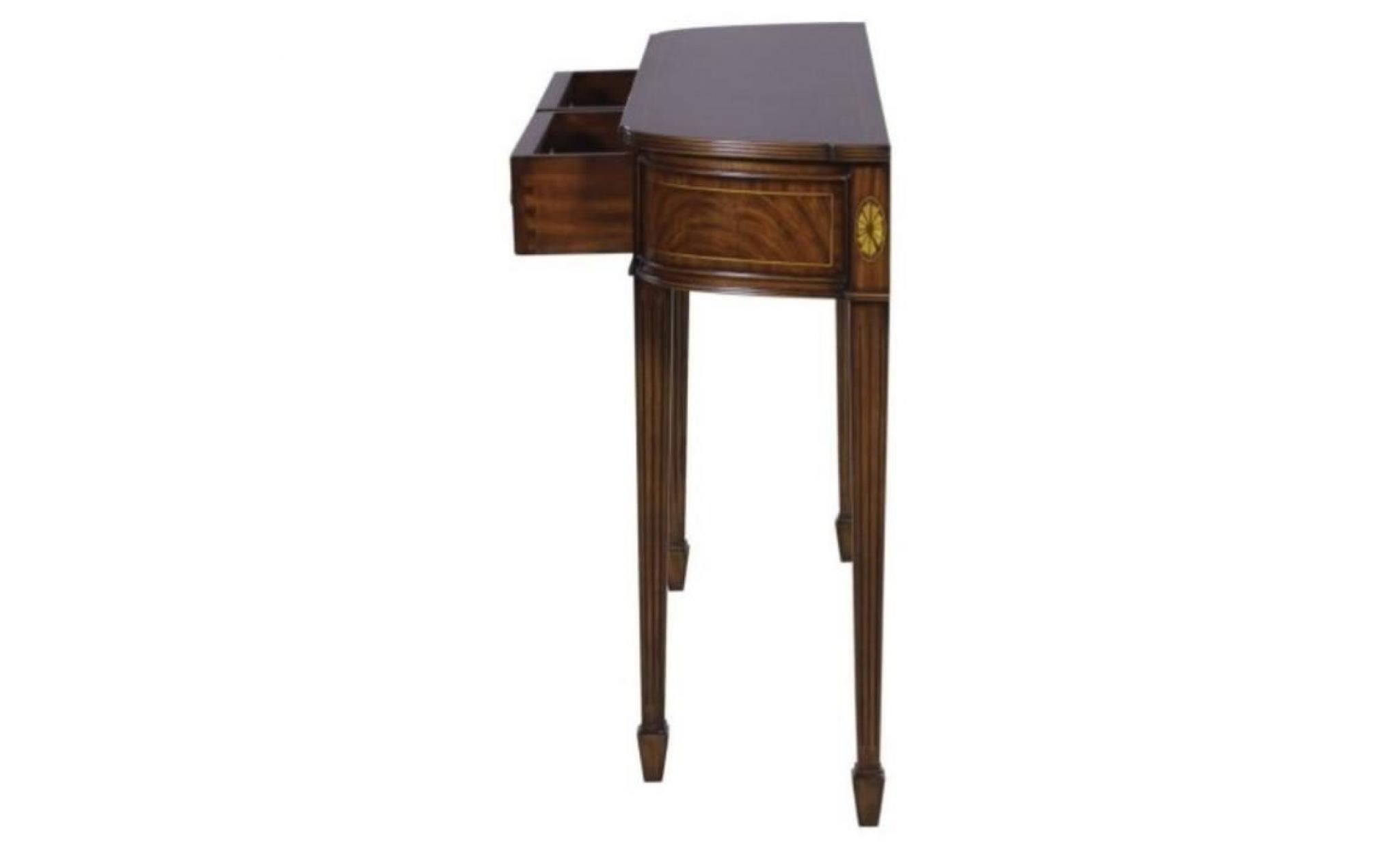 casa padrino console de luxe en acajou art nouveau marron 130 x 30 x h. 78 cm   console avec 2 tiroirs style art nouveau français pas cher