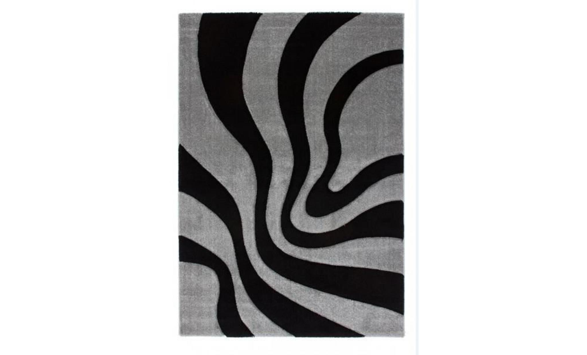 casa padrino design carpet black silver   designer carpet [80 x 300 cm]
