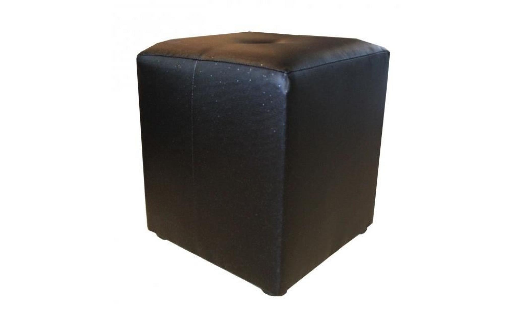casa padrino designer stool cube black with glitter effect   cube stool pas cher