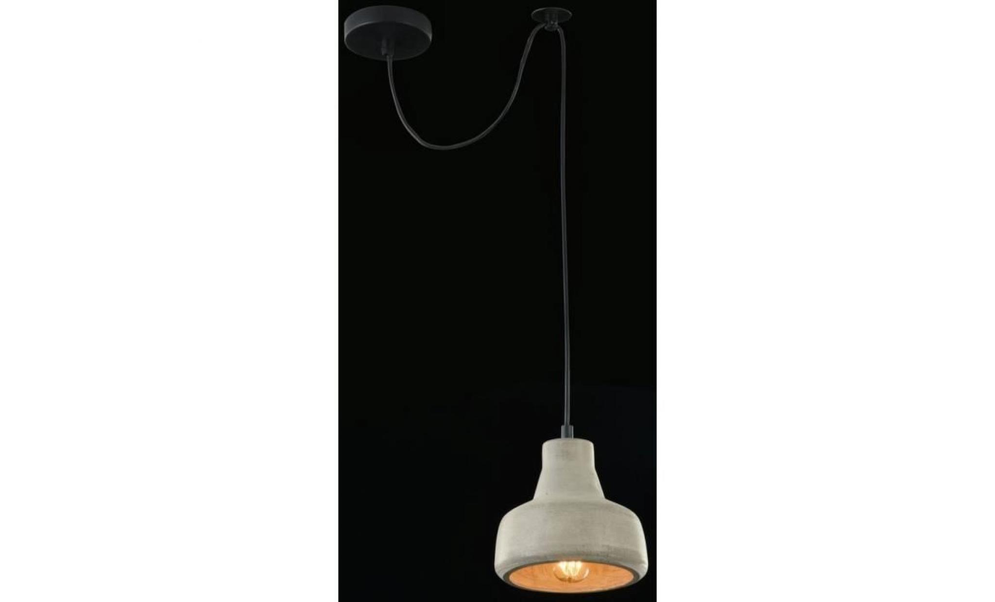 casa padrino hanging lamp / pendant lamp gray Ø 16 x h. 16 cm   modern lamp with concrete lampshade pas cher