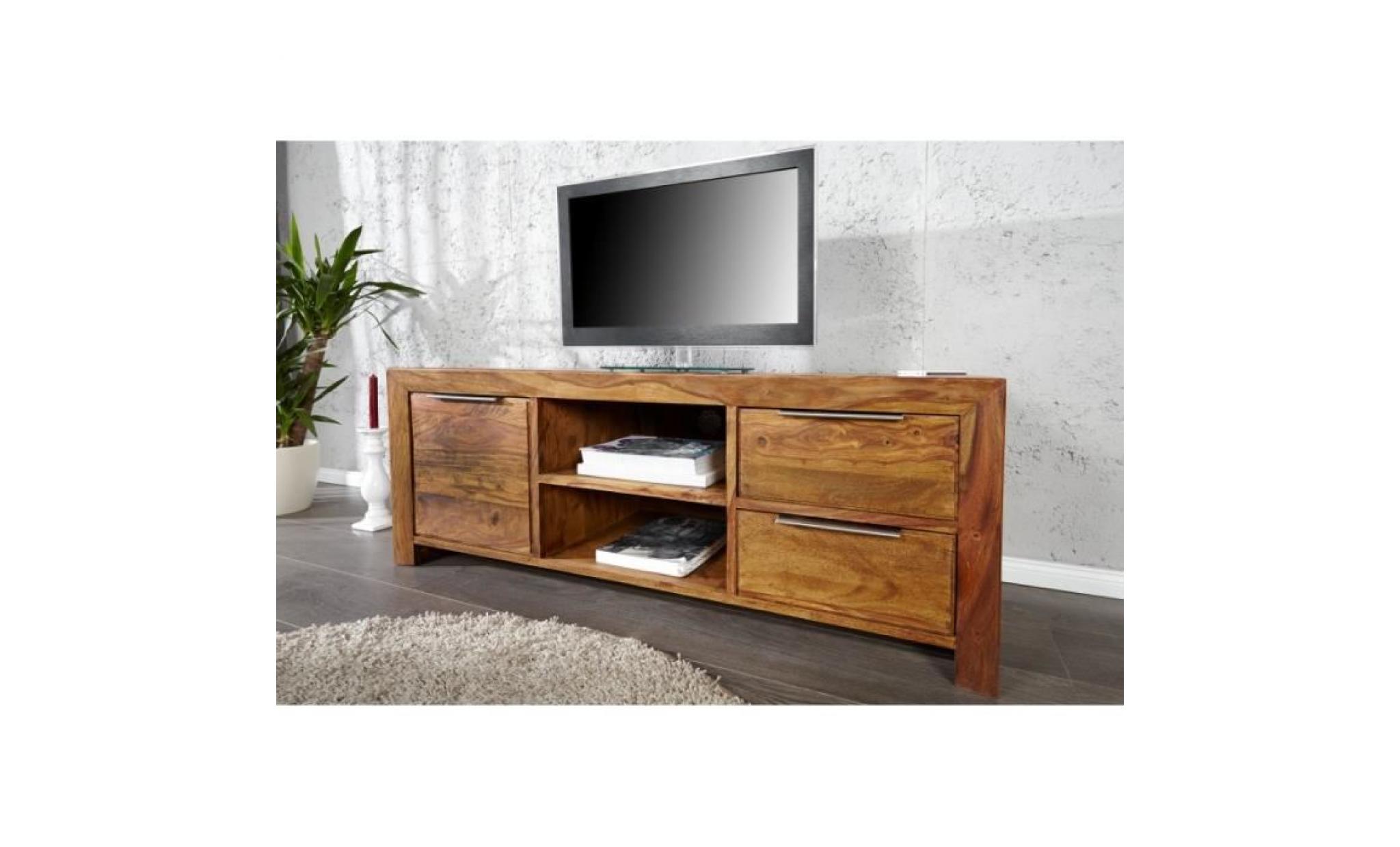 casa padrino meuble de télévision de luxe naturel w.160 x h.50 x p45   buffet   dresser   fait à la main en bois d'acacia massif!