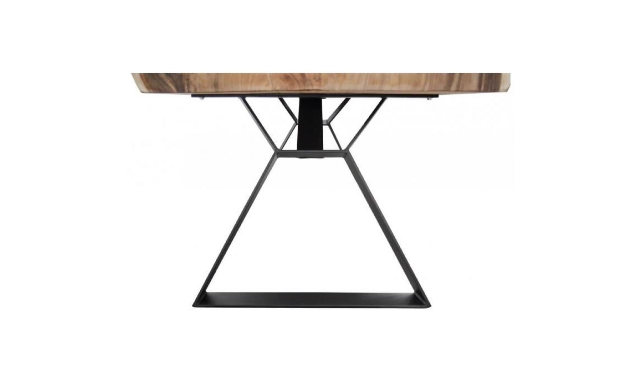 casa padrino table de salle à manger de luxe naturel / noir   collection de luxe [350 x 100 110 cm] pas cher