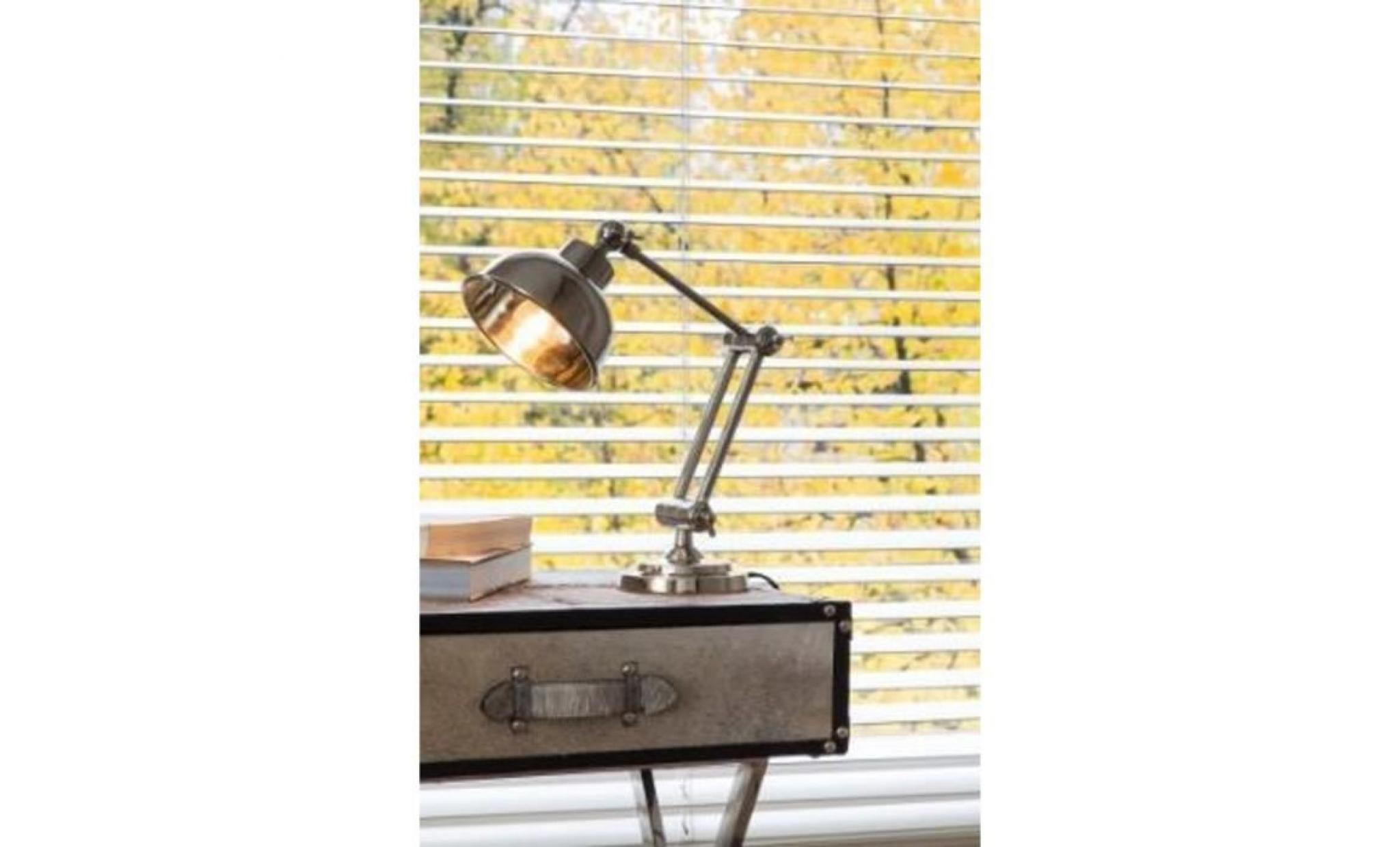 casa padrino table lamp silver 12 x h 37 cm   table light   office light pas cher
