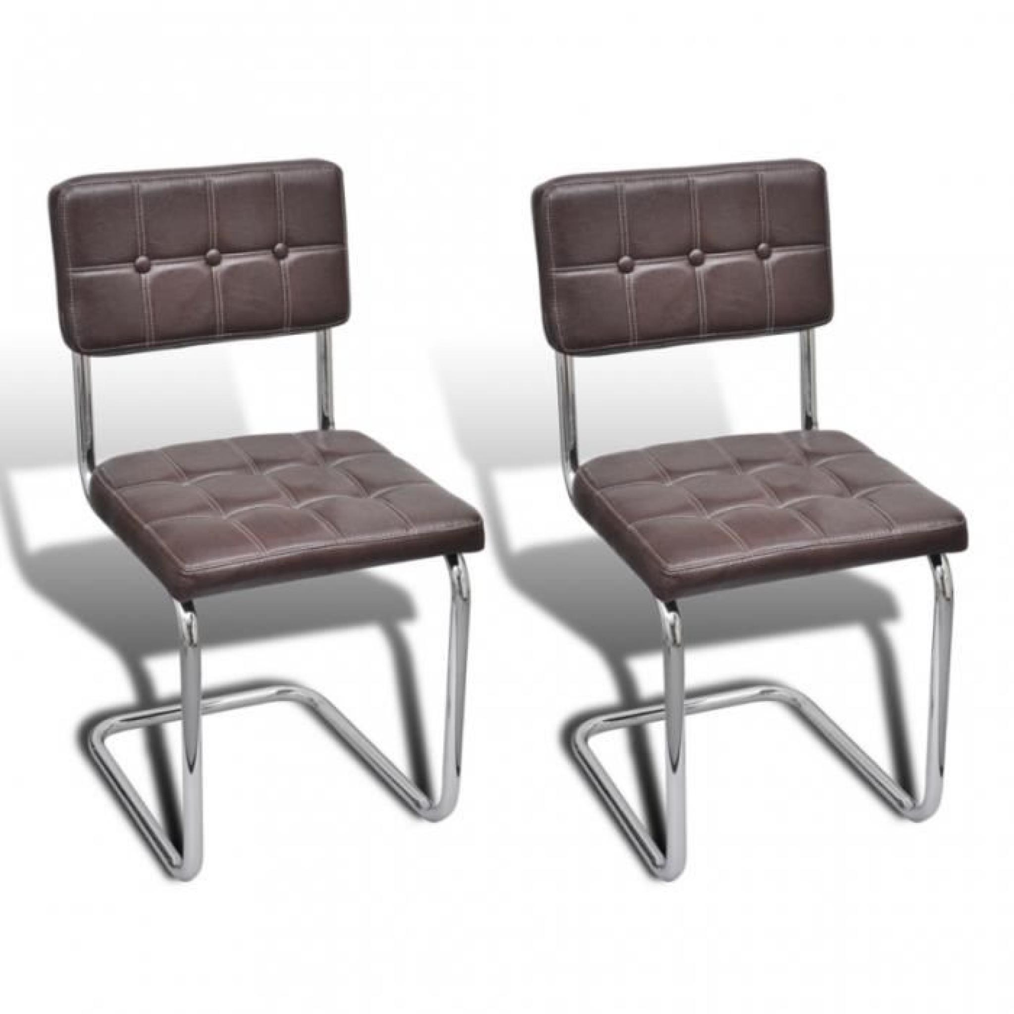 Ce set de 2 chaises de salle à manger en PU apporteront une touche élégante à votre maison. Vous pouvez trouver un équilibre entr...