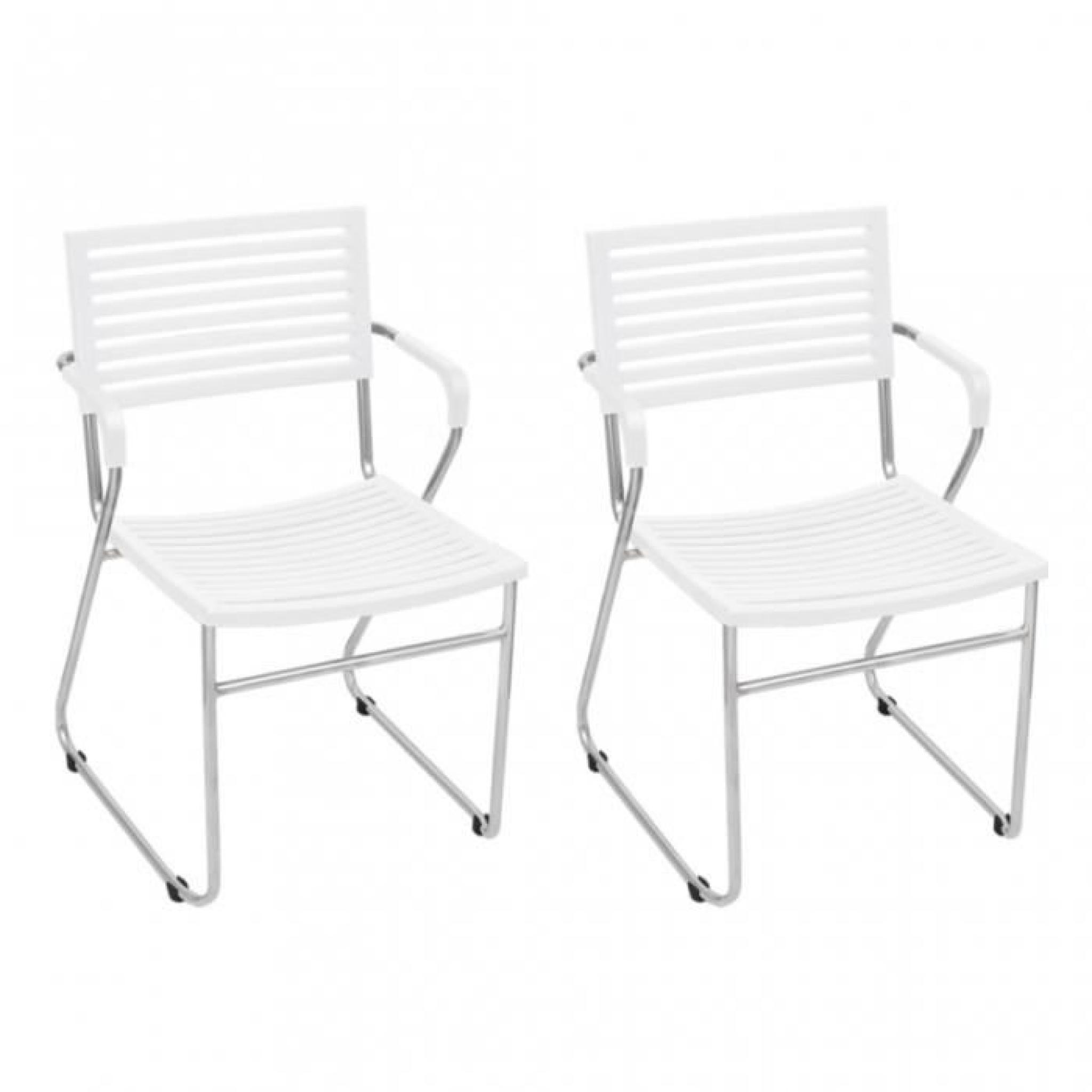 Ce set de chaises empilables avec accoudoirs est un bon choix pour votre salle à manger ou bureau. Avec son design simple et ergo...