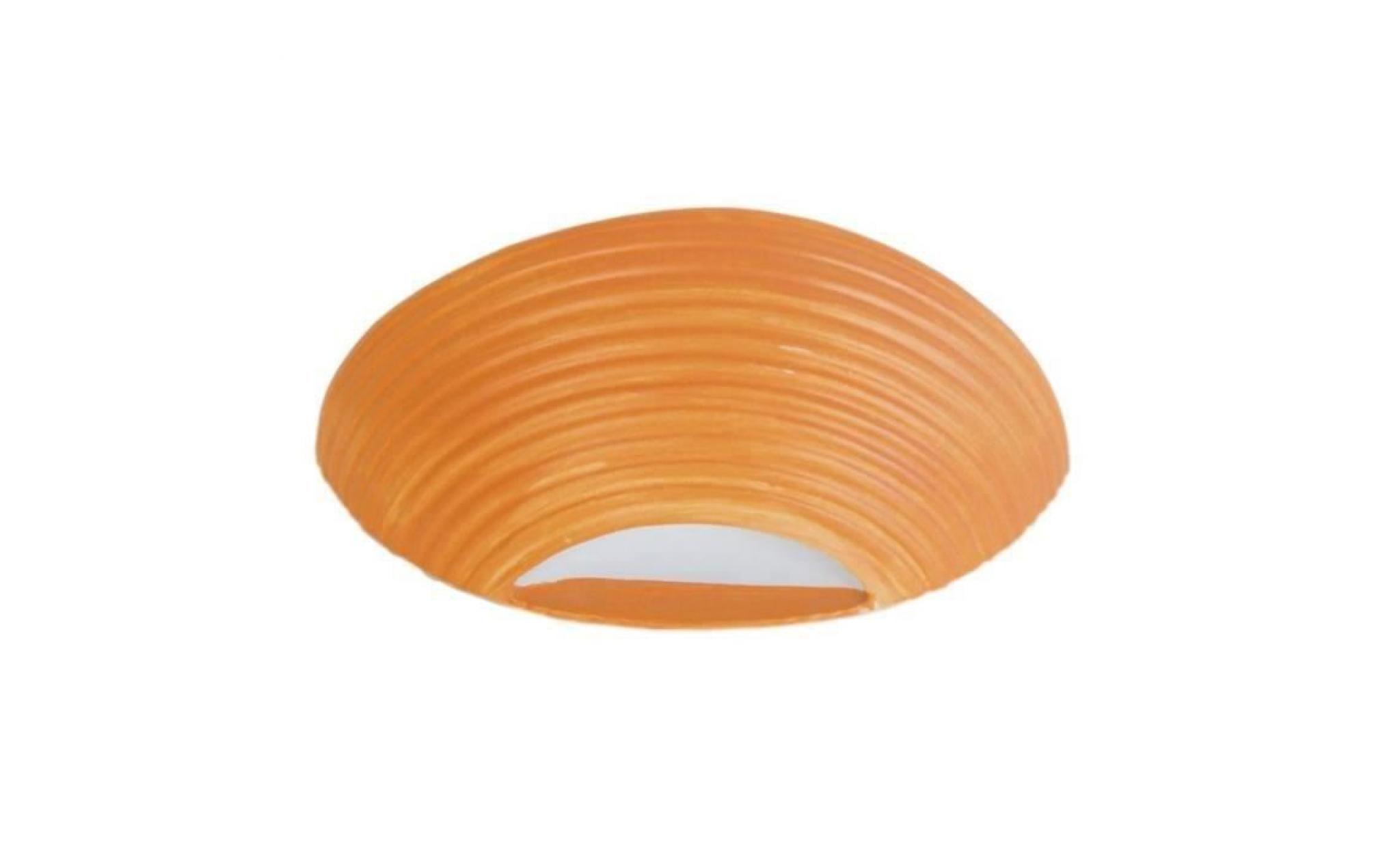 ceramique stries applique en céramique 31x9x11 cm orange pas cher