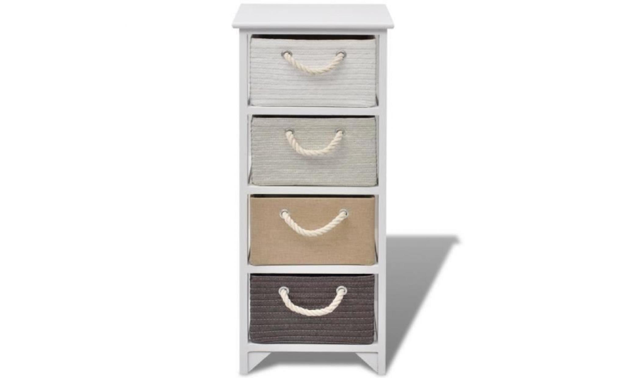 cet armoire de rangement avec 4 tiroirs va ajouter une touche de charme rustique à votre chambre à coucher, espace de vie ou salon.