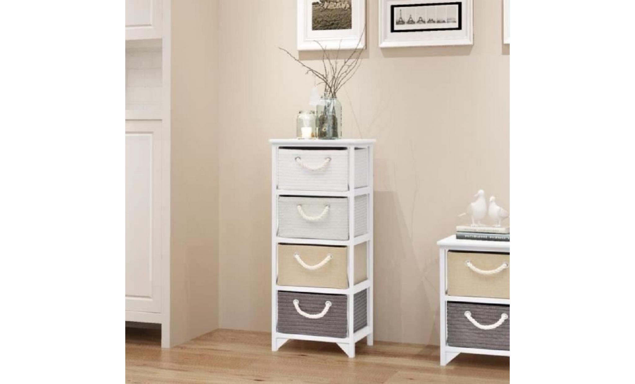 cet armoire de rangement avec 4 tiroirs va ajouter une touche de charme rustique à votre chambre à coucher, espace de vie ou salon. pas cher