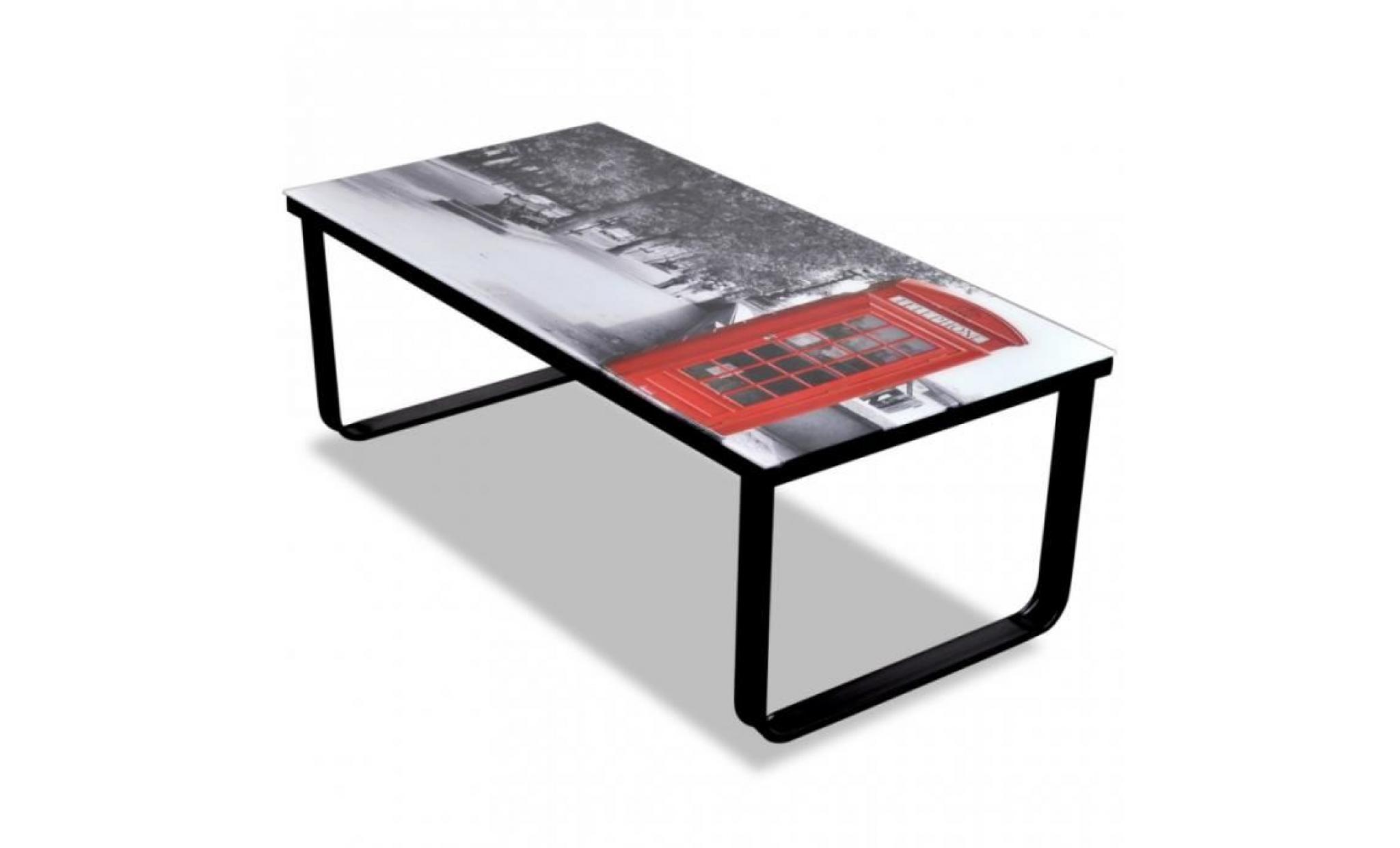 table basse de salon design verre londres 90 x 45 cm 0902030