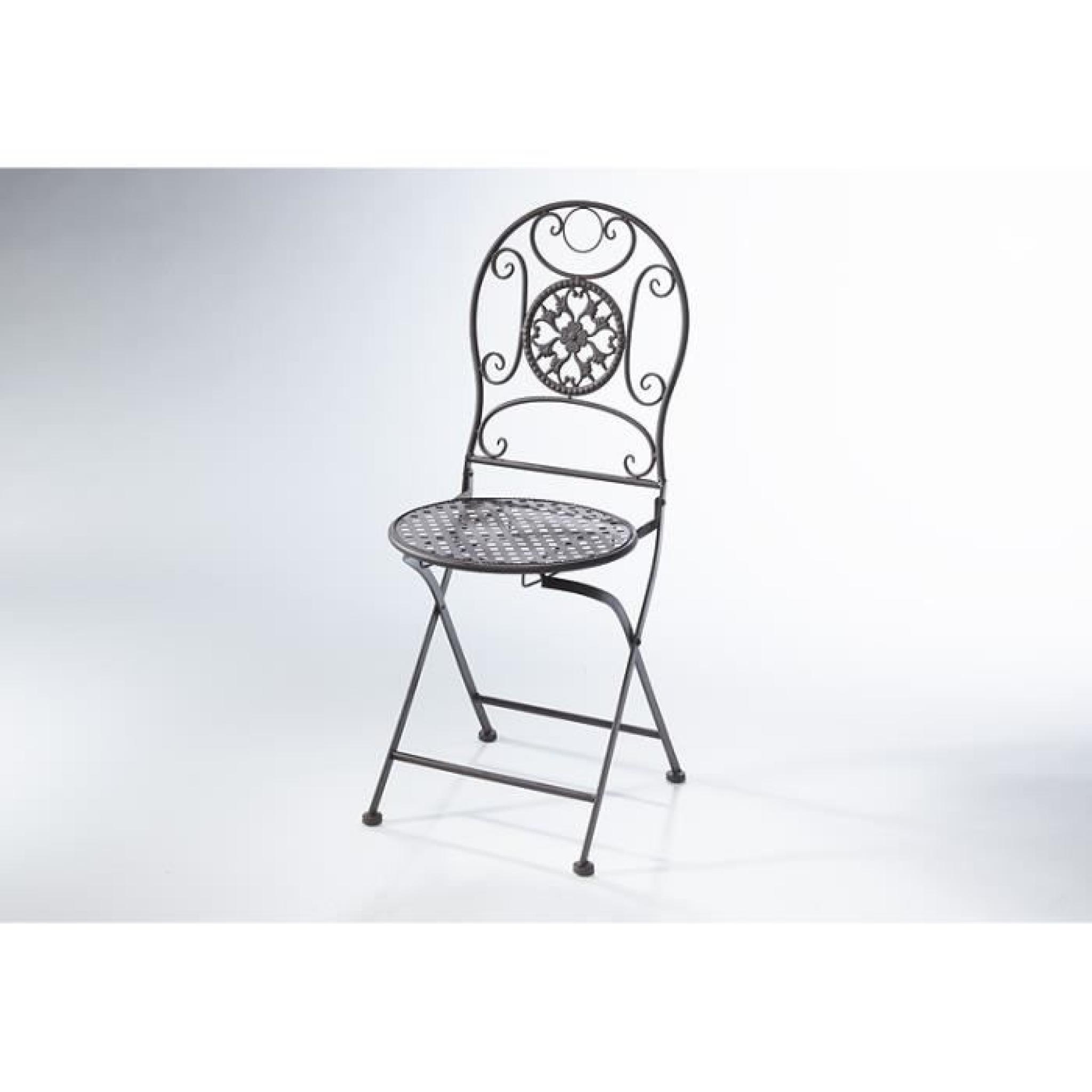 Chaise, 40x40x46 cm, Métal, Marron