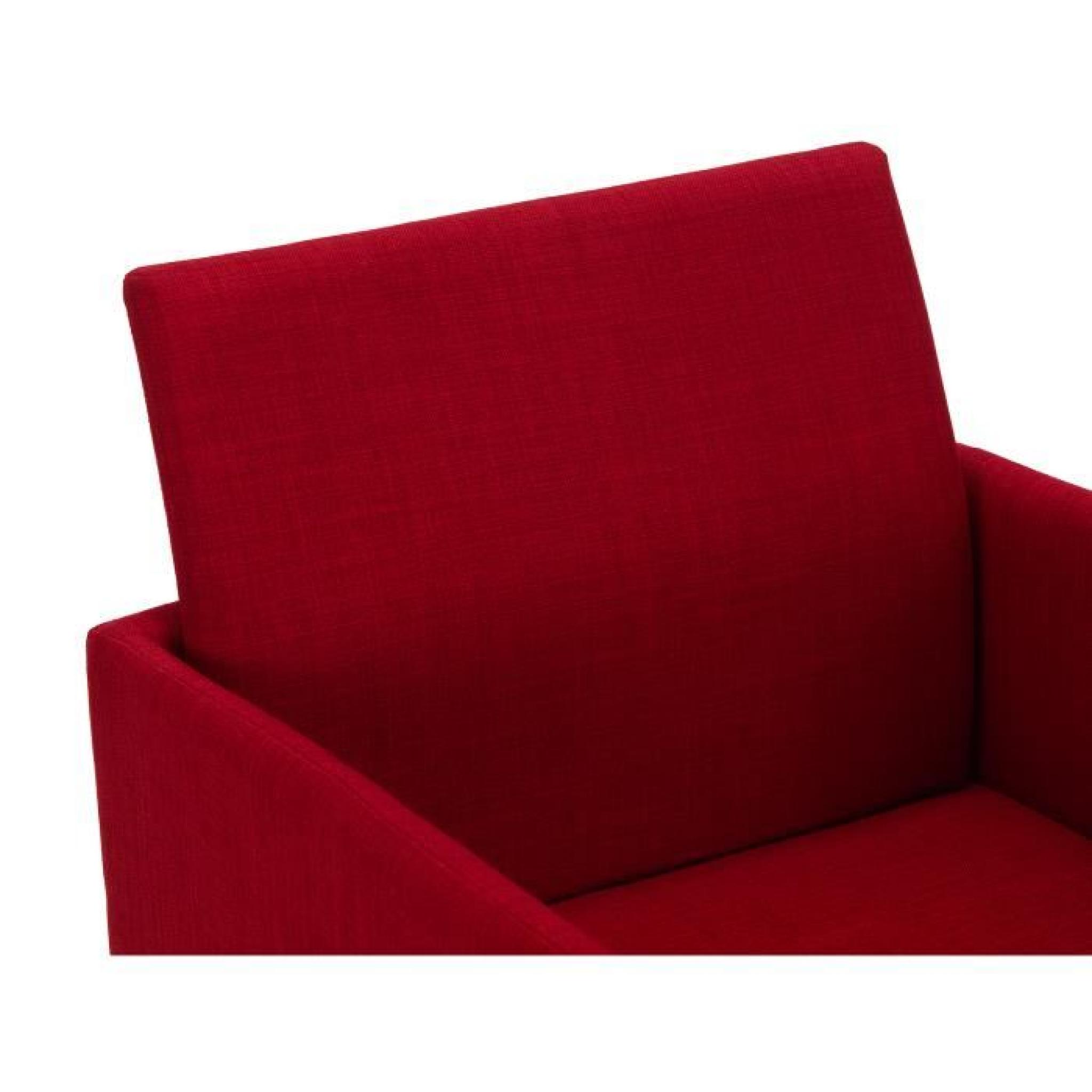 Chaise à accoudoirs SWAY en tissu rouge massivum pas cher