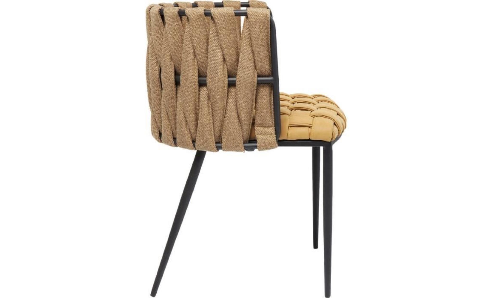 chaise avec accoudoirs cheerio jaune kare design pas cher