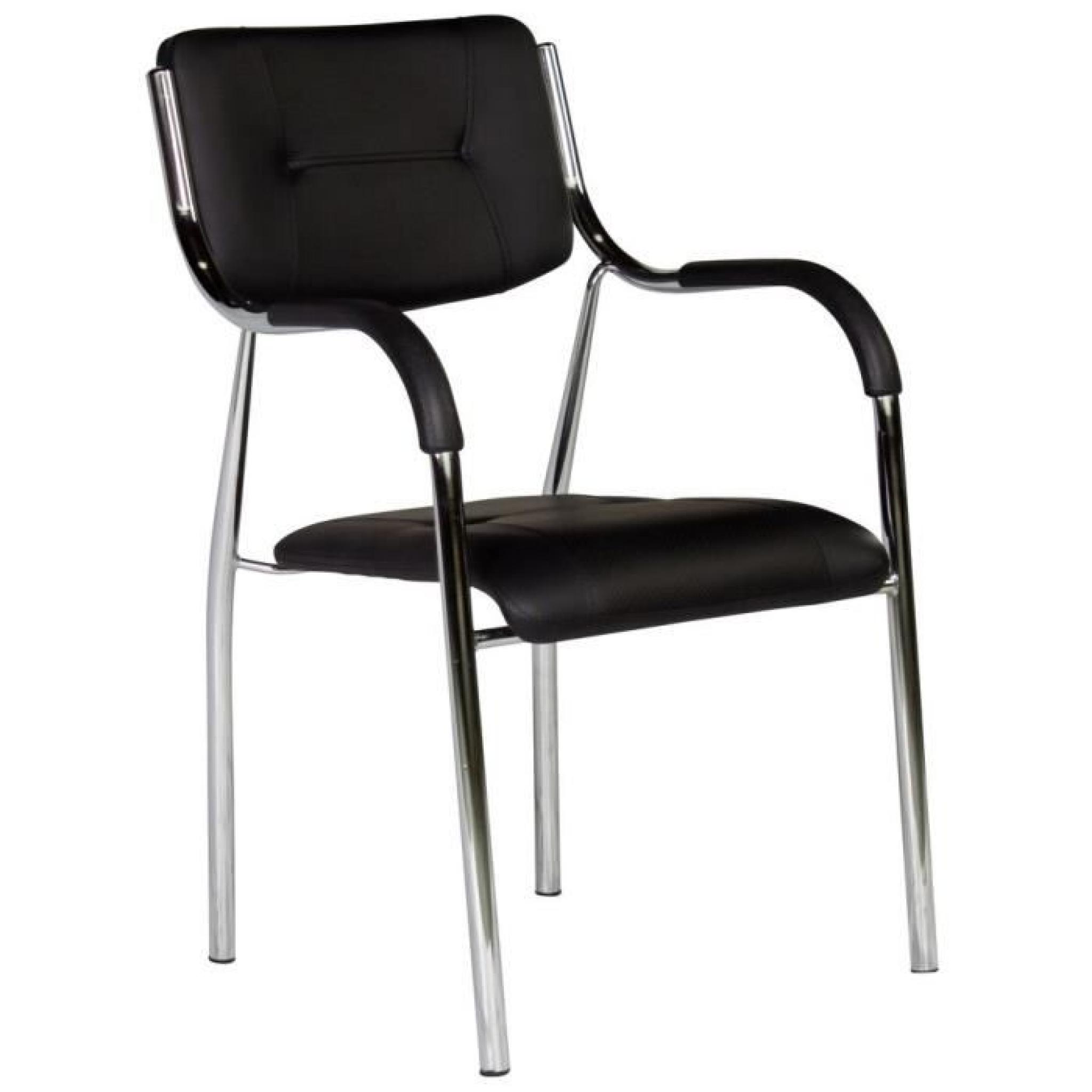 Chaise avec accoudoirs ultra moderne coloris noir