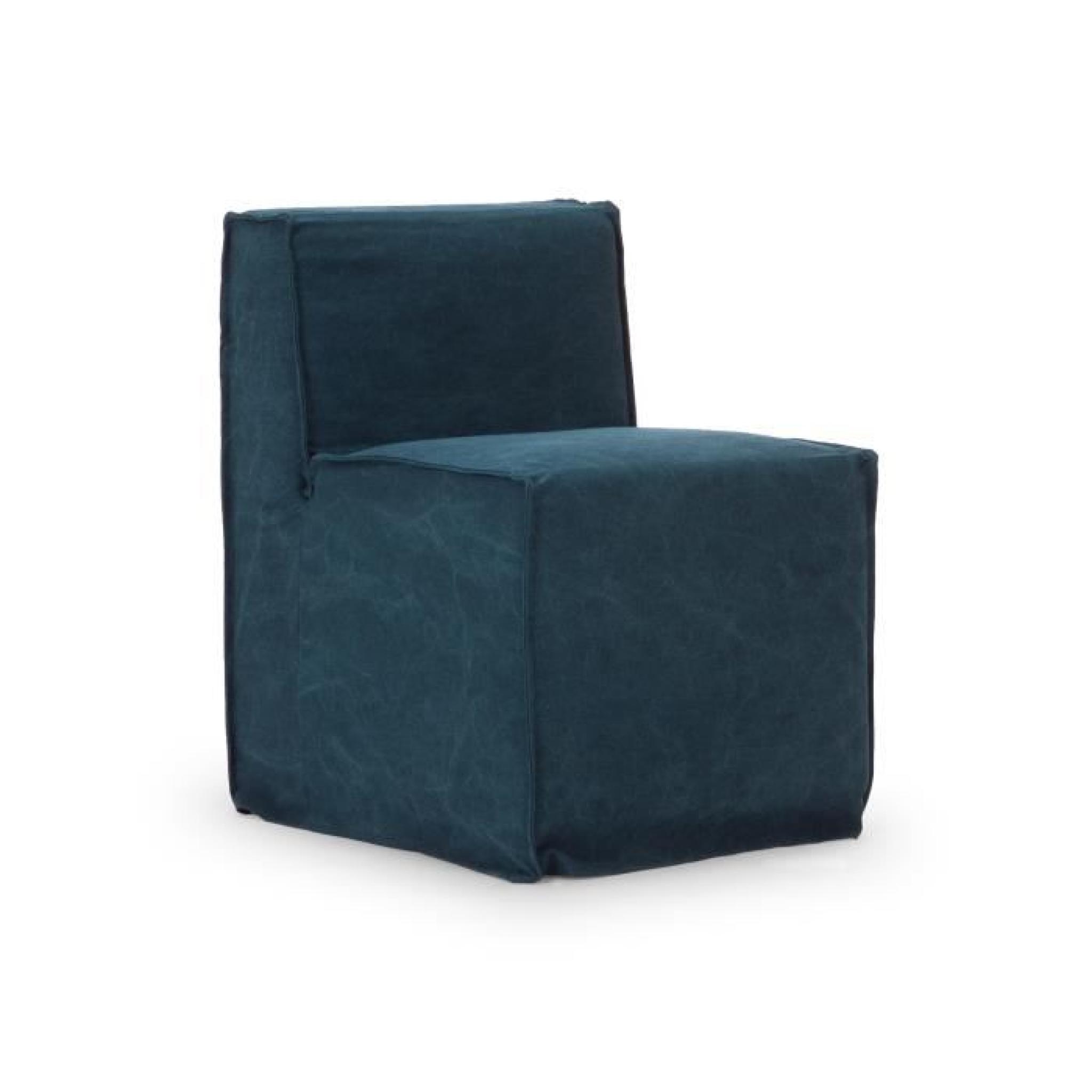 Chaise avec housse MERLON en tissu bleu