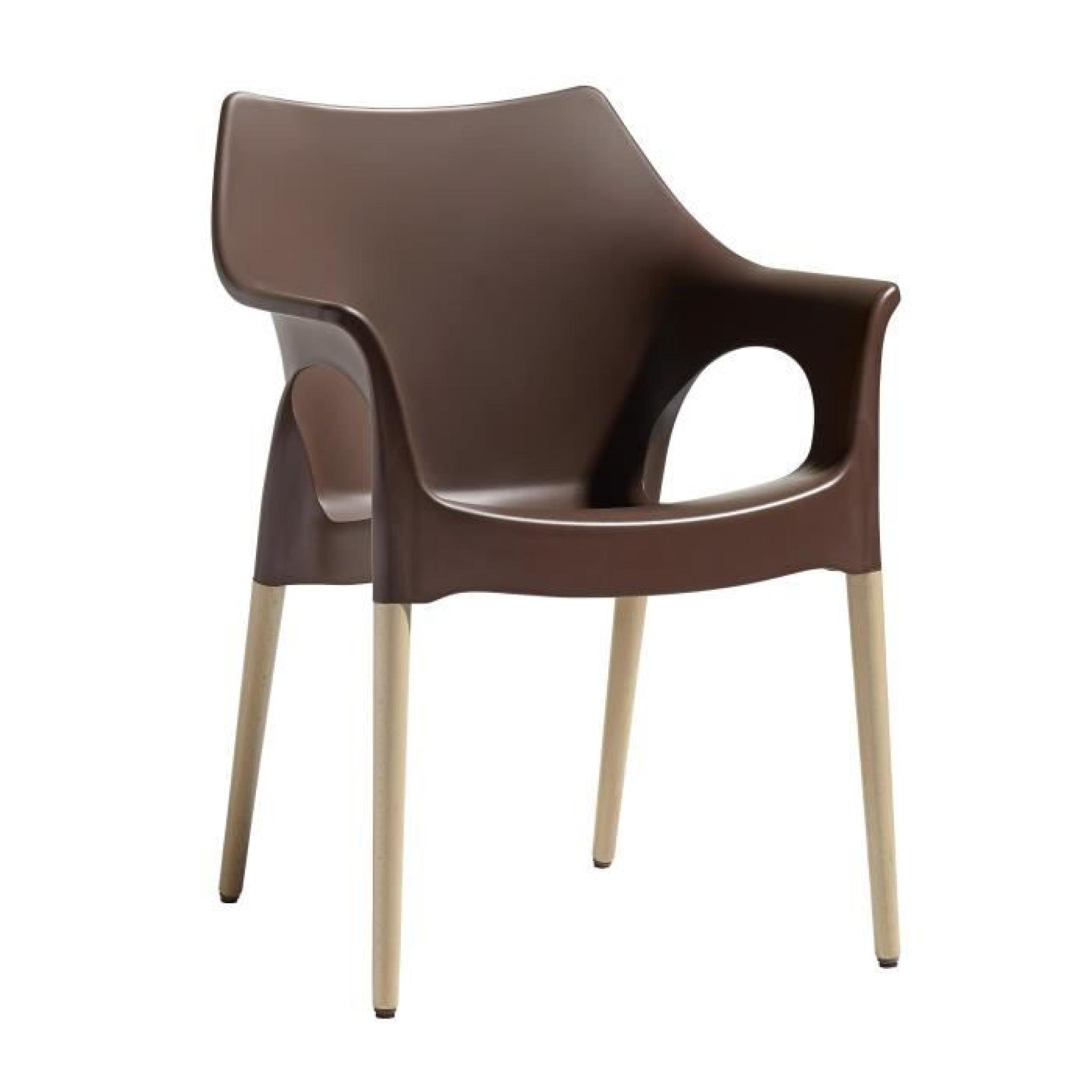 Chaise avec pieds bois naturel - NATURA OLA - vendu à l'unité - déco