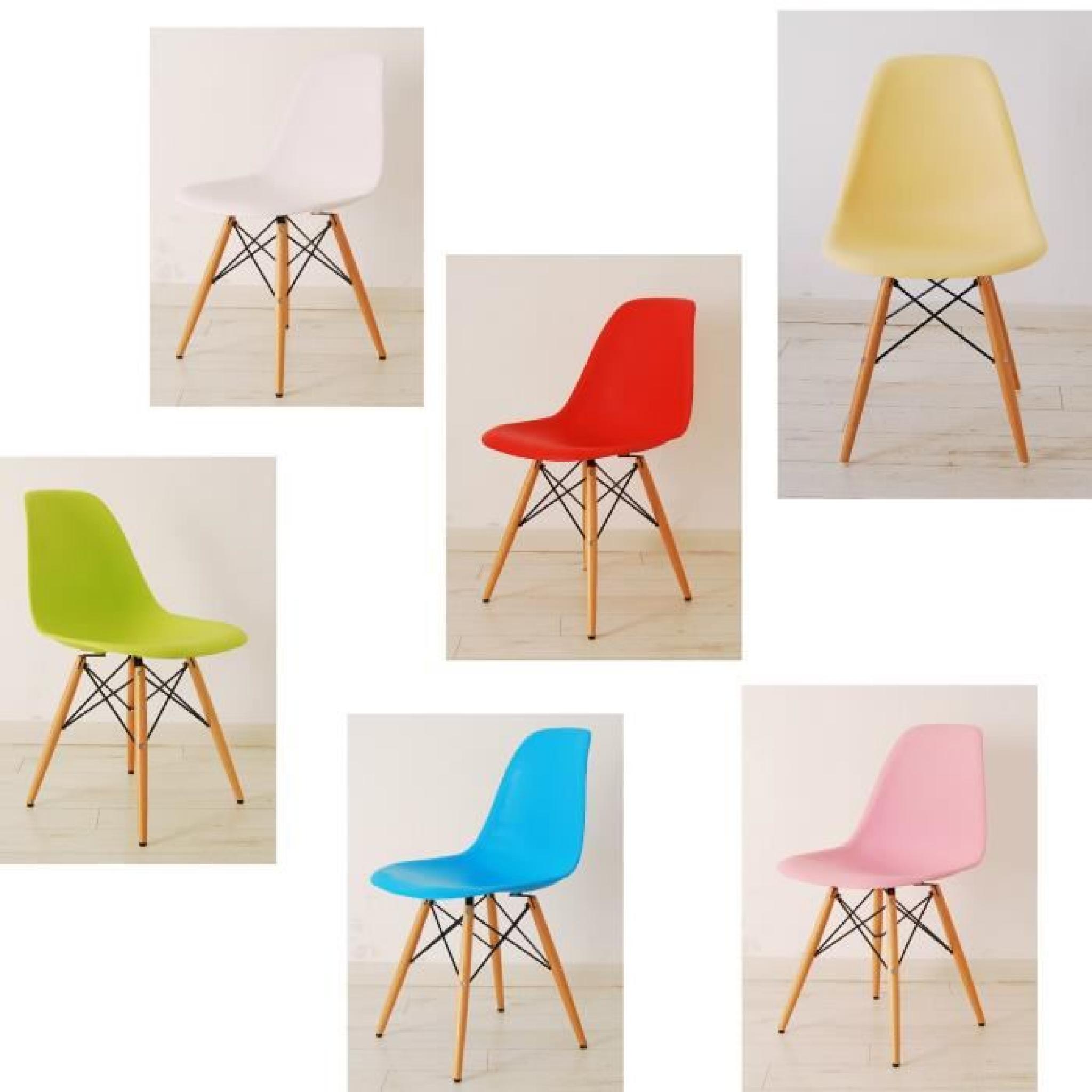 chaise avec pieds en bois  2 pieces 