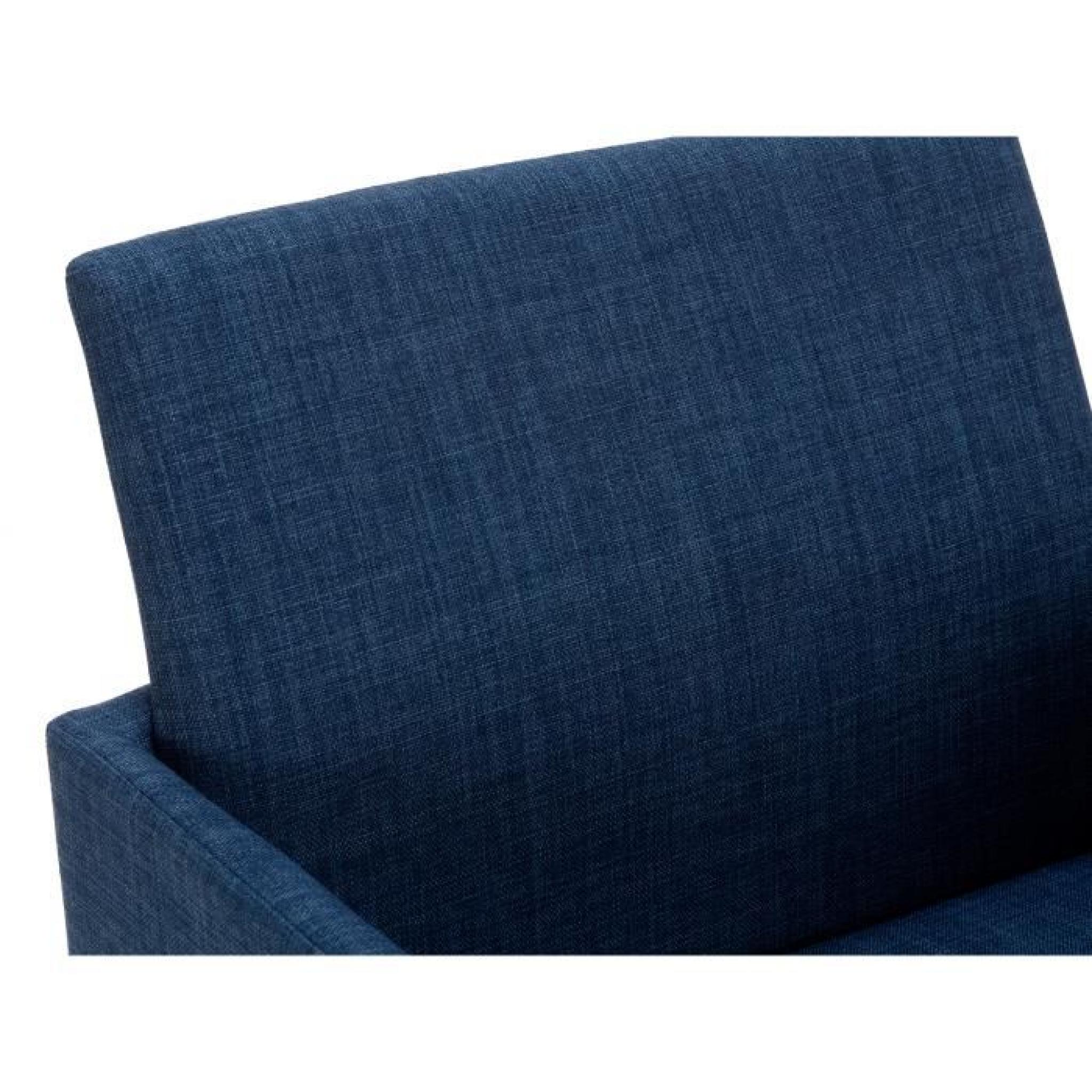 Chaise BAILY pivotante à accoudoirs en tissu bleu massivum pas cher