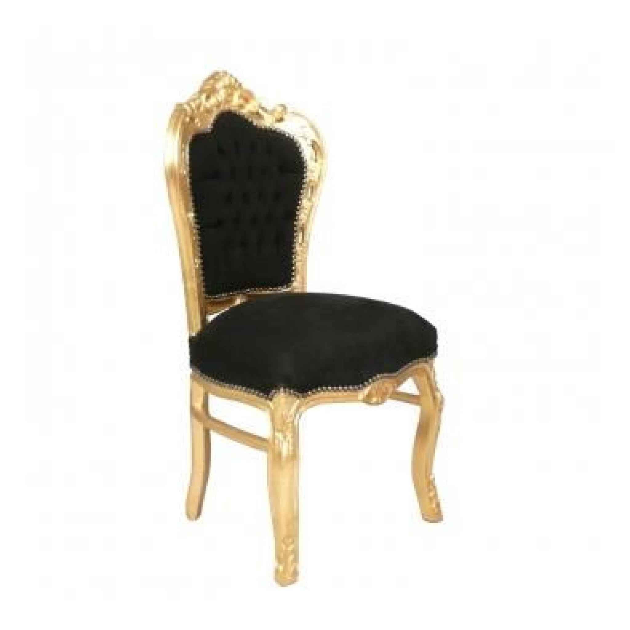 Chaise baroque noire et or pas cher