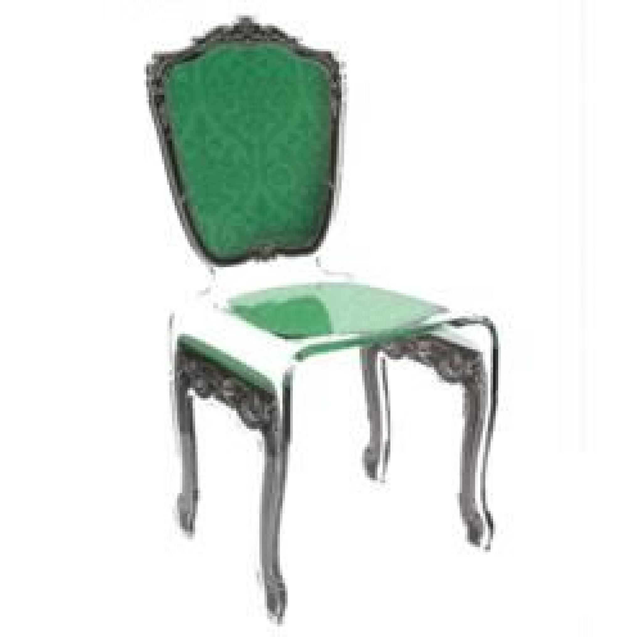 Chaise Baroque vert fonce