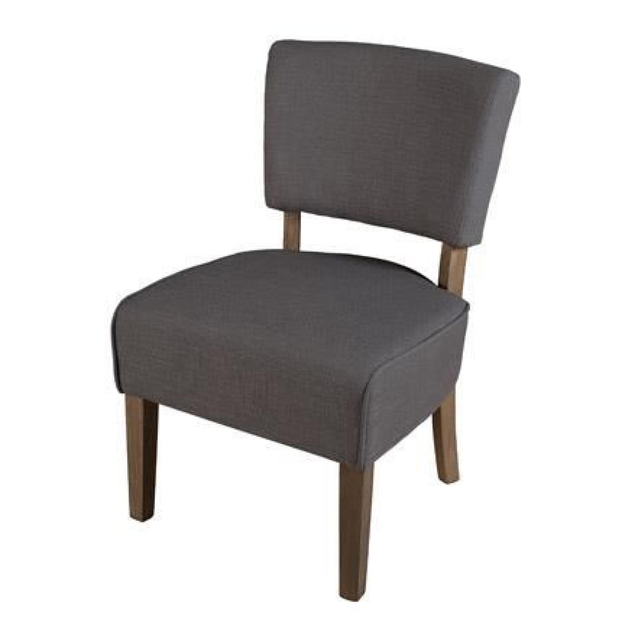 Chaise basse en tissu - coloris gris