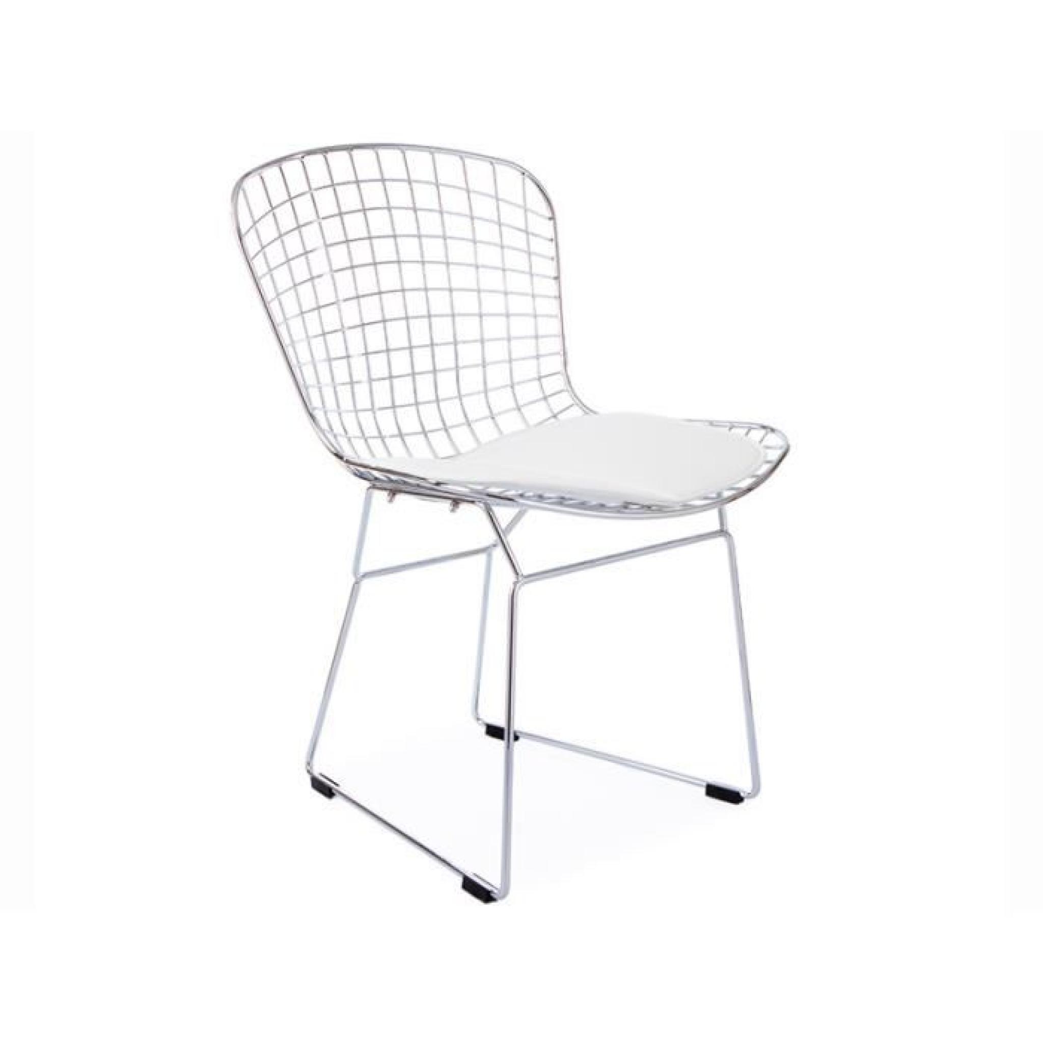 Chaise Bertoia Wire Side - Blanc