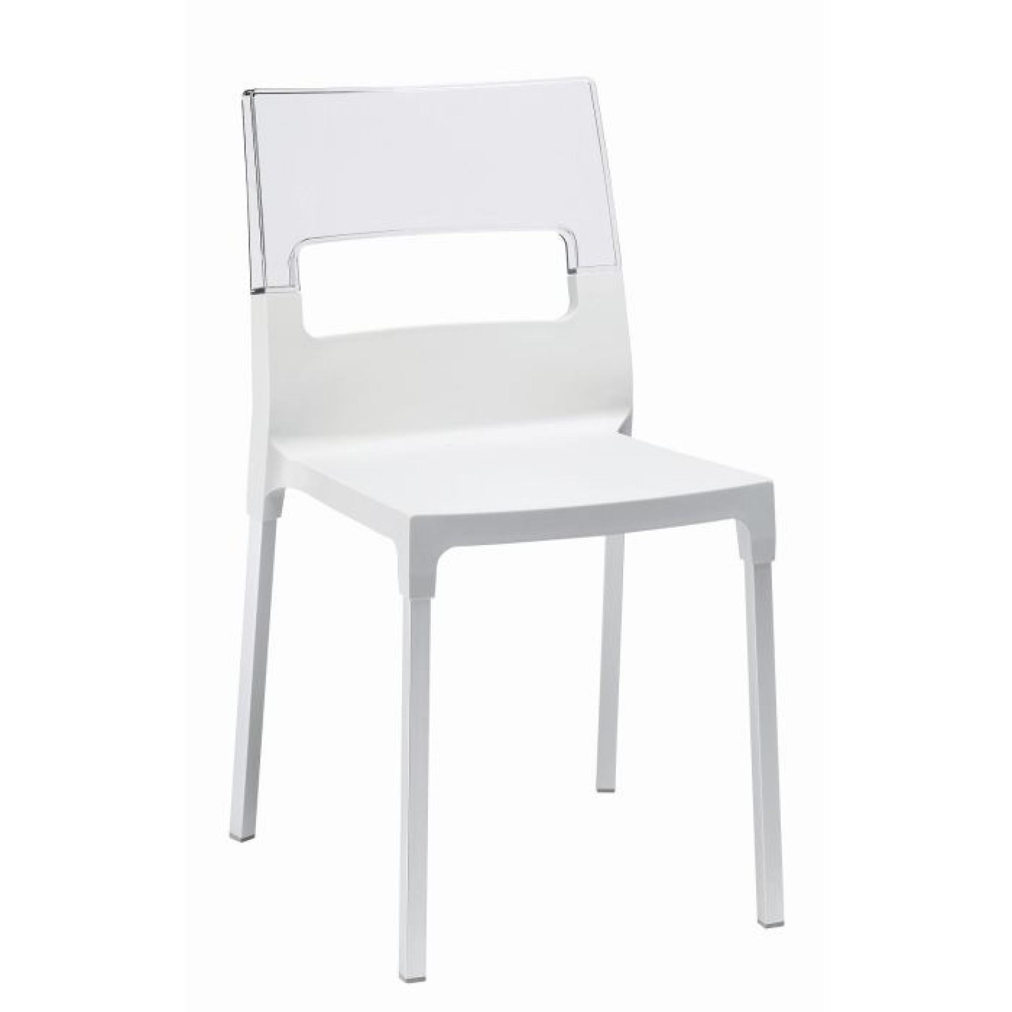 Chaise blanche et transparente design - DIVA - …