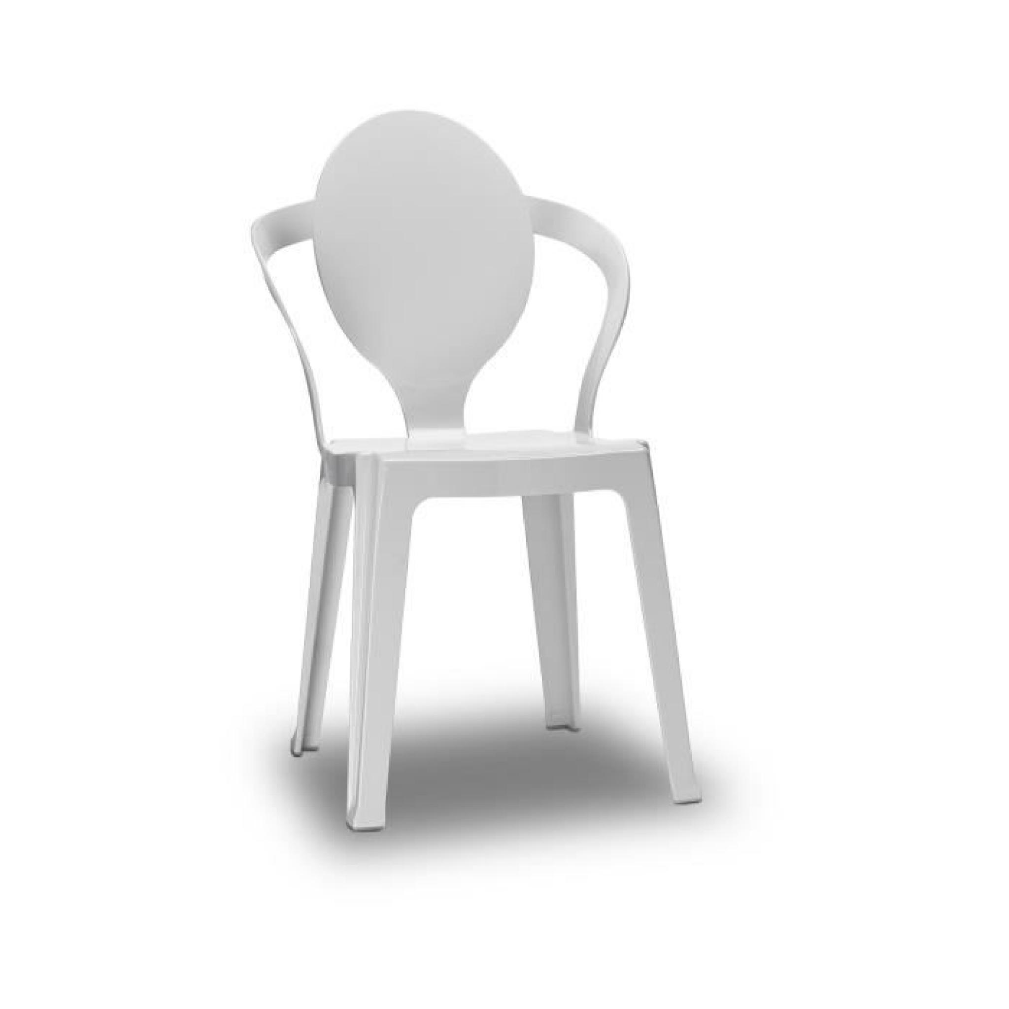 Chaise blanche glossy design - SPOON blanche gl…