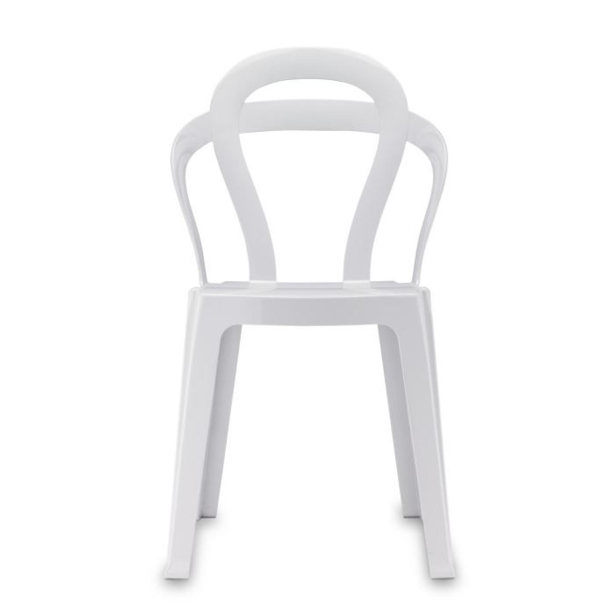 Chaise blanche glossy design - TITI blanche glo…