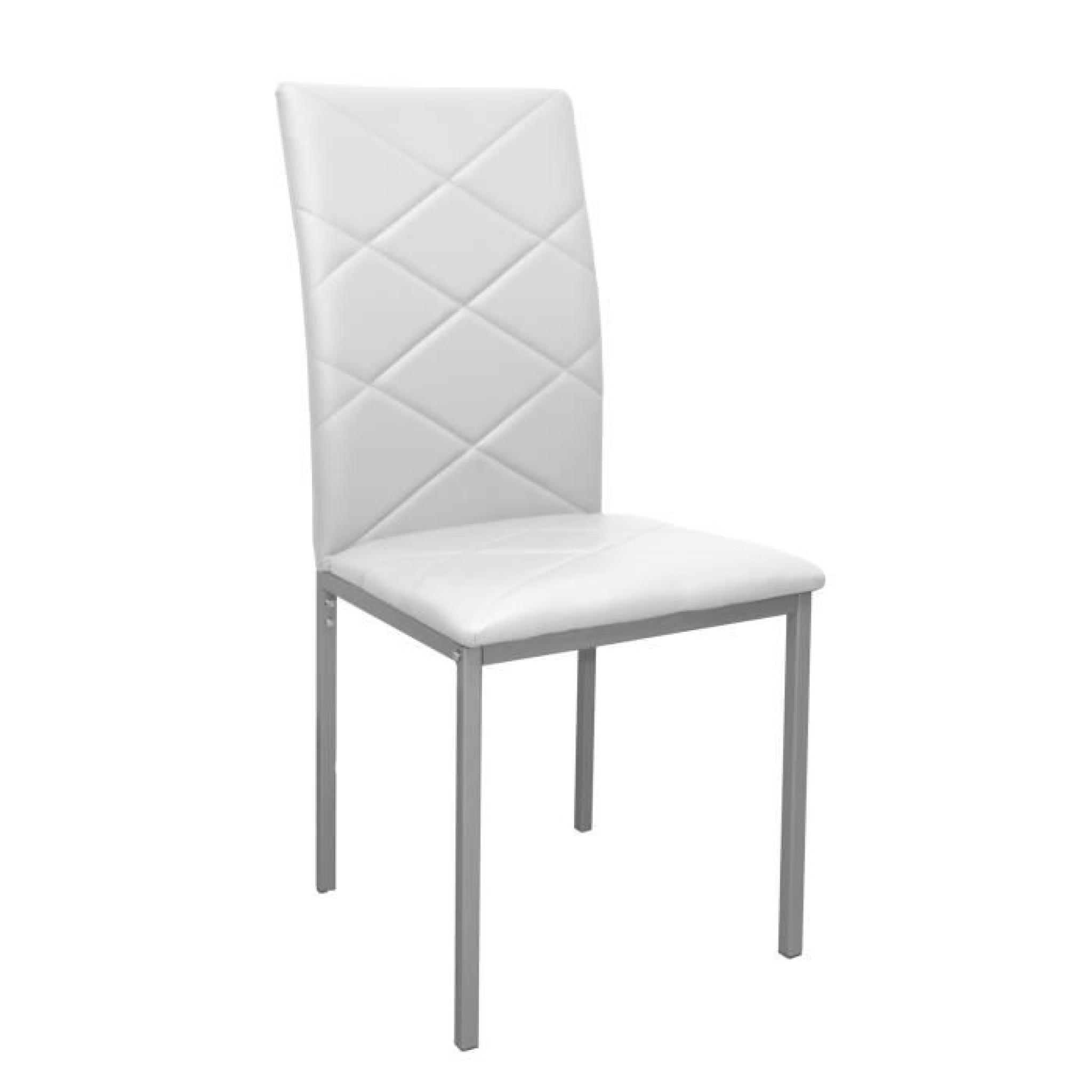 Chaise blanche Revêtement PU, 510 x 430 x 950 mm