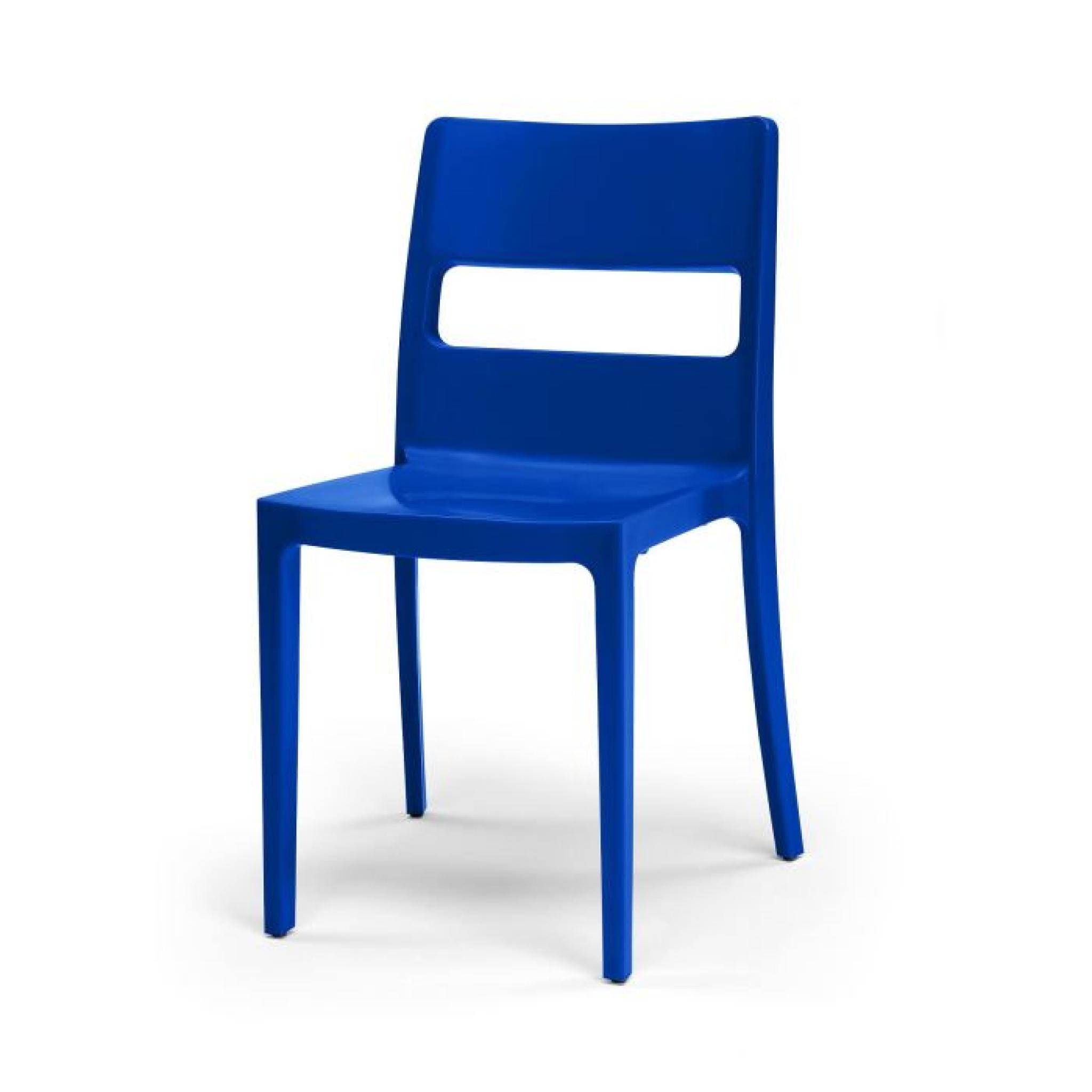6 Chaises bleues design - SAI - Lot de 6 - déco