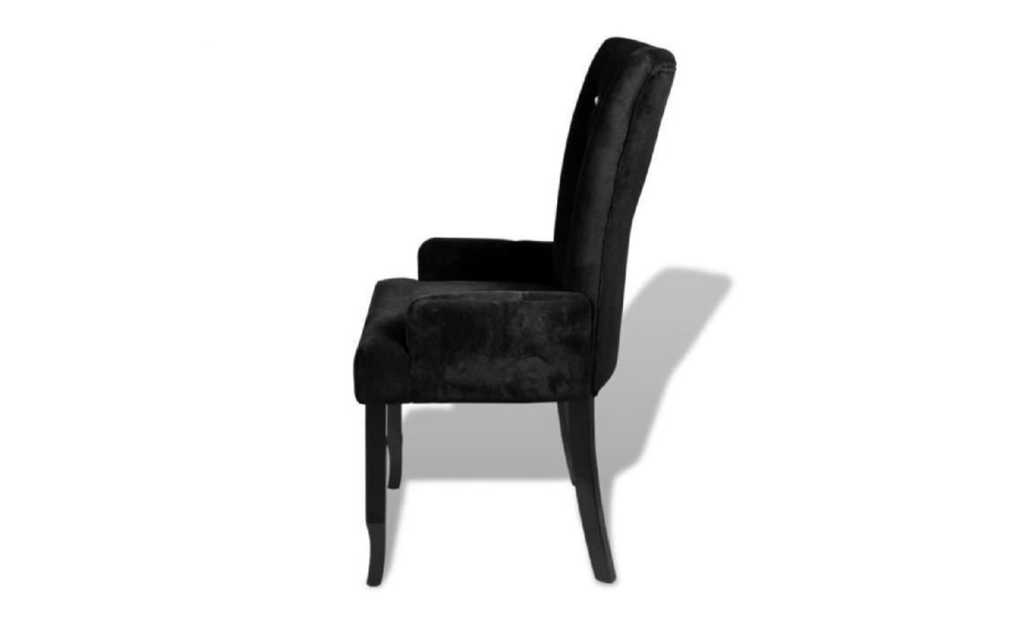 Chaise capitonnée noir 54 x 56 x 106 cm