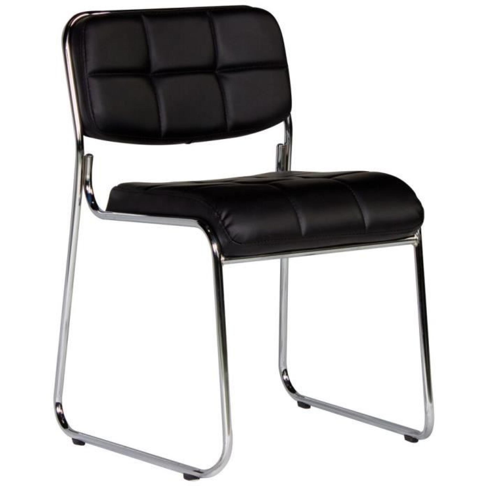 Chaise capitonnée sans accoudoirs coloris noir moderne