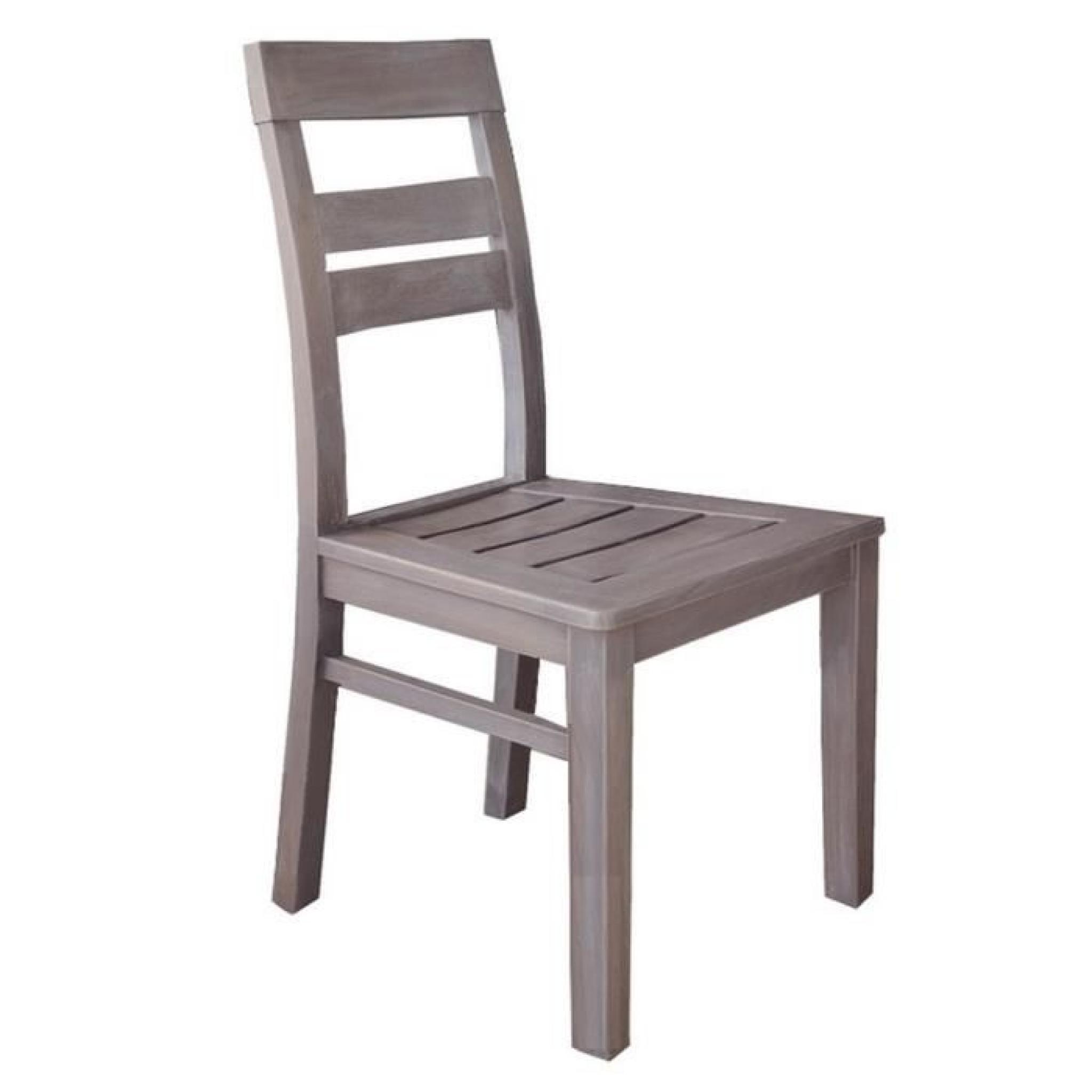 Chaise coloris Chêne grisé, H 105 x L 47 x P 51 cm