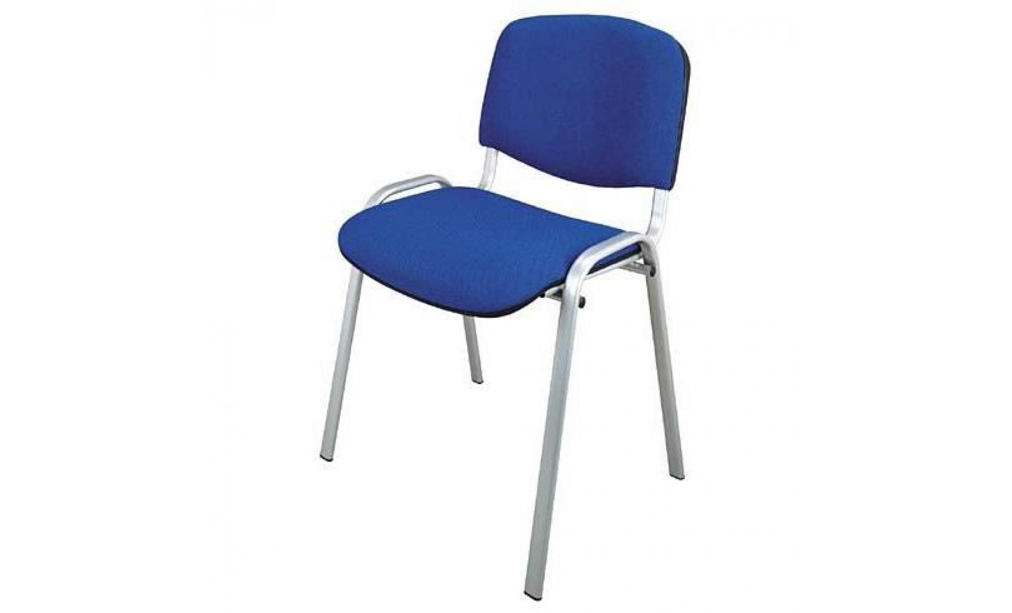 chaise conférence empilable bleu piétement alu … pas cher