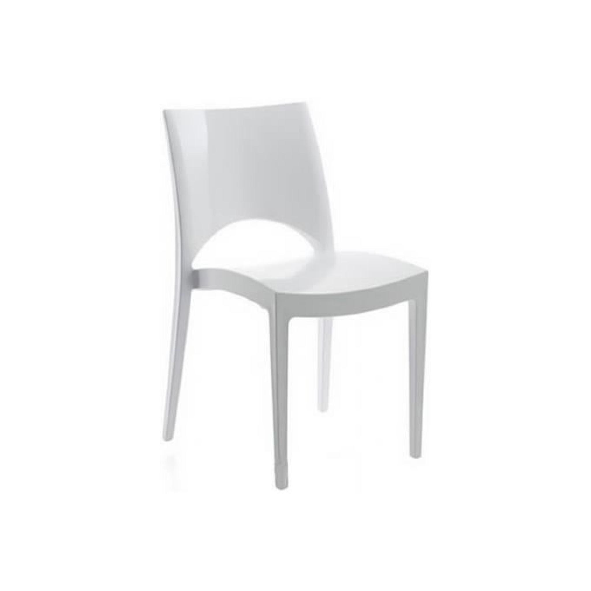 Chaise contemporaine design blanche Arlequin