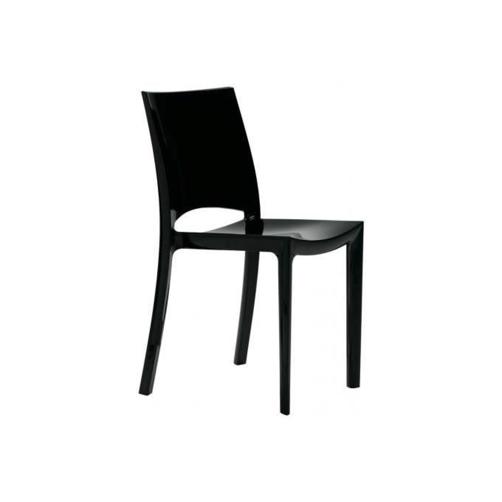 Chaise contemporaine design noire Arlequin