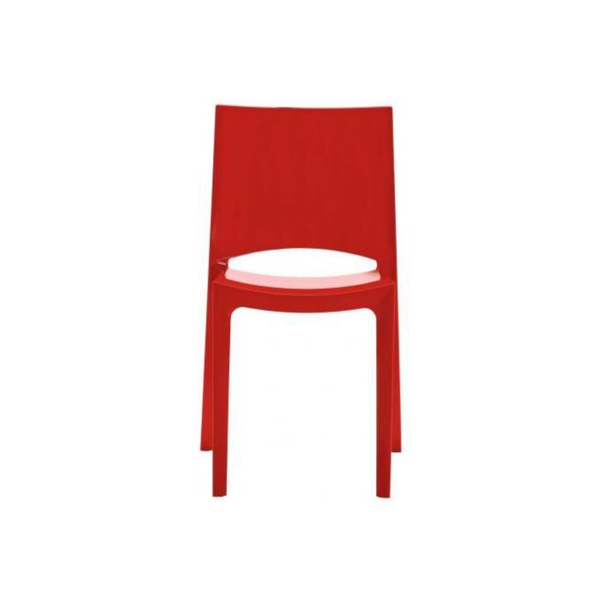 Chaise contemporaine design rouge Arlequin