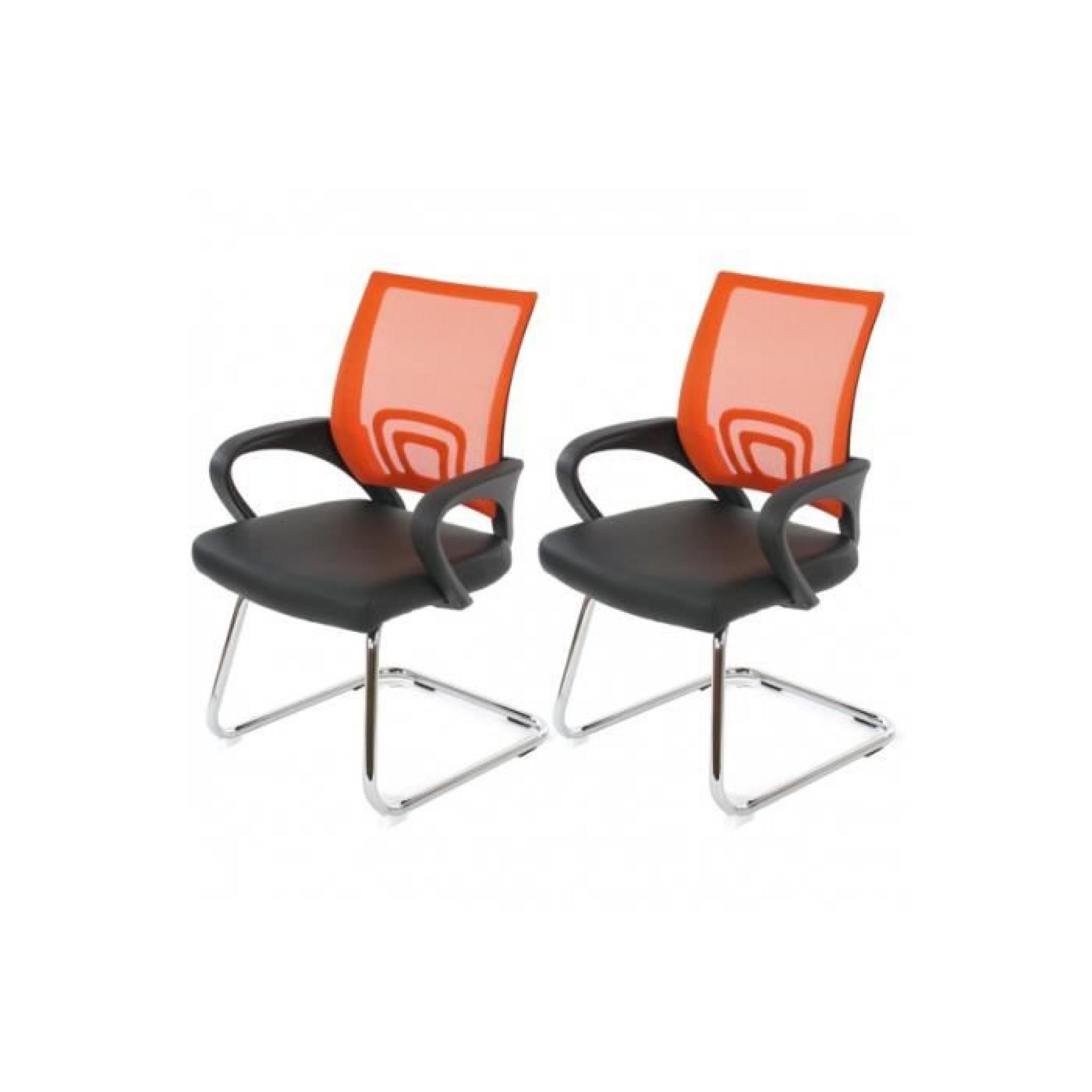 Chaise d'acceuil Ancona x2 Orange