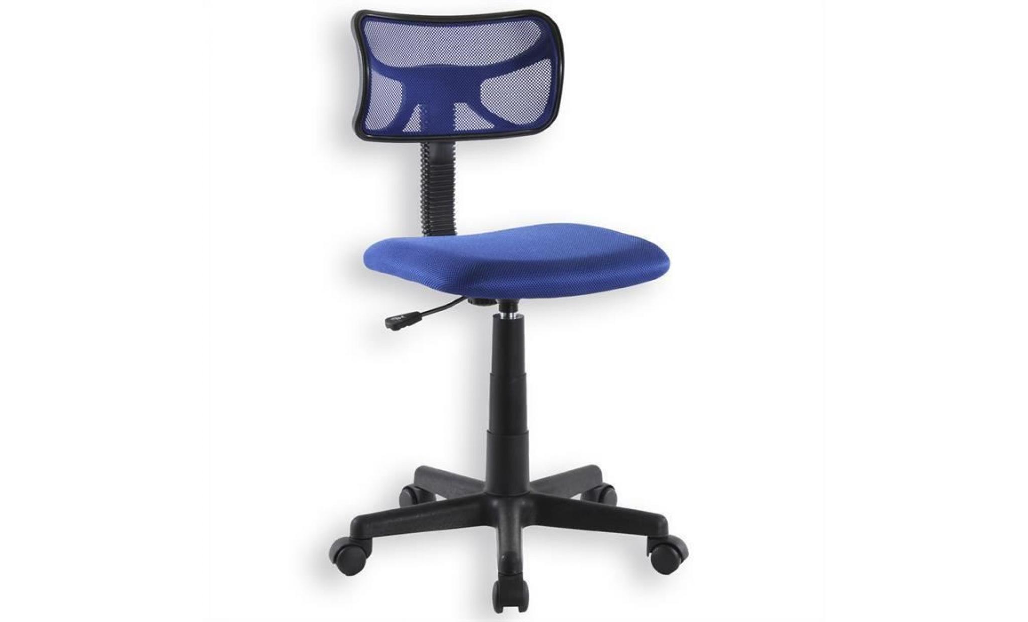 fauteuil de bureau enfant hauteur réglable bleu