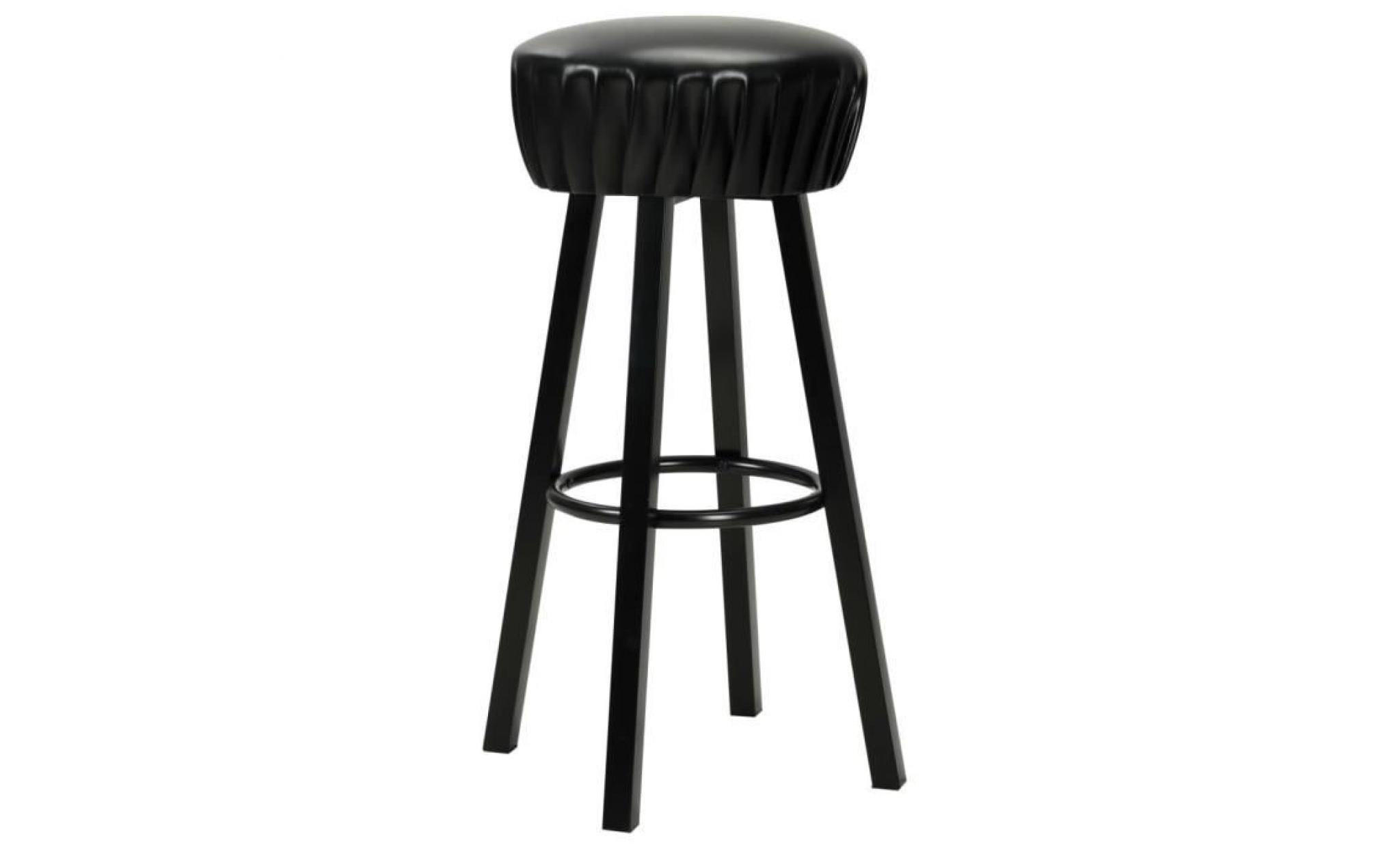 chaise de bar 2 pcs similicuir noir tabouret de bar pas cher